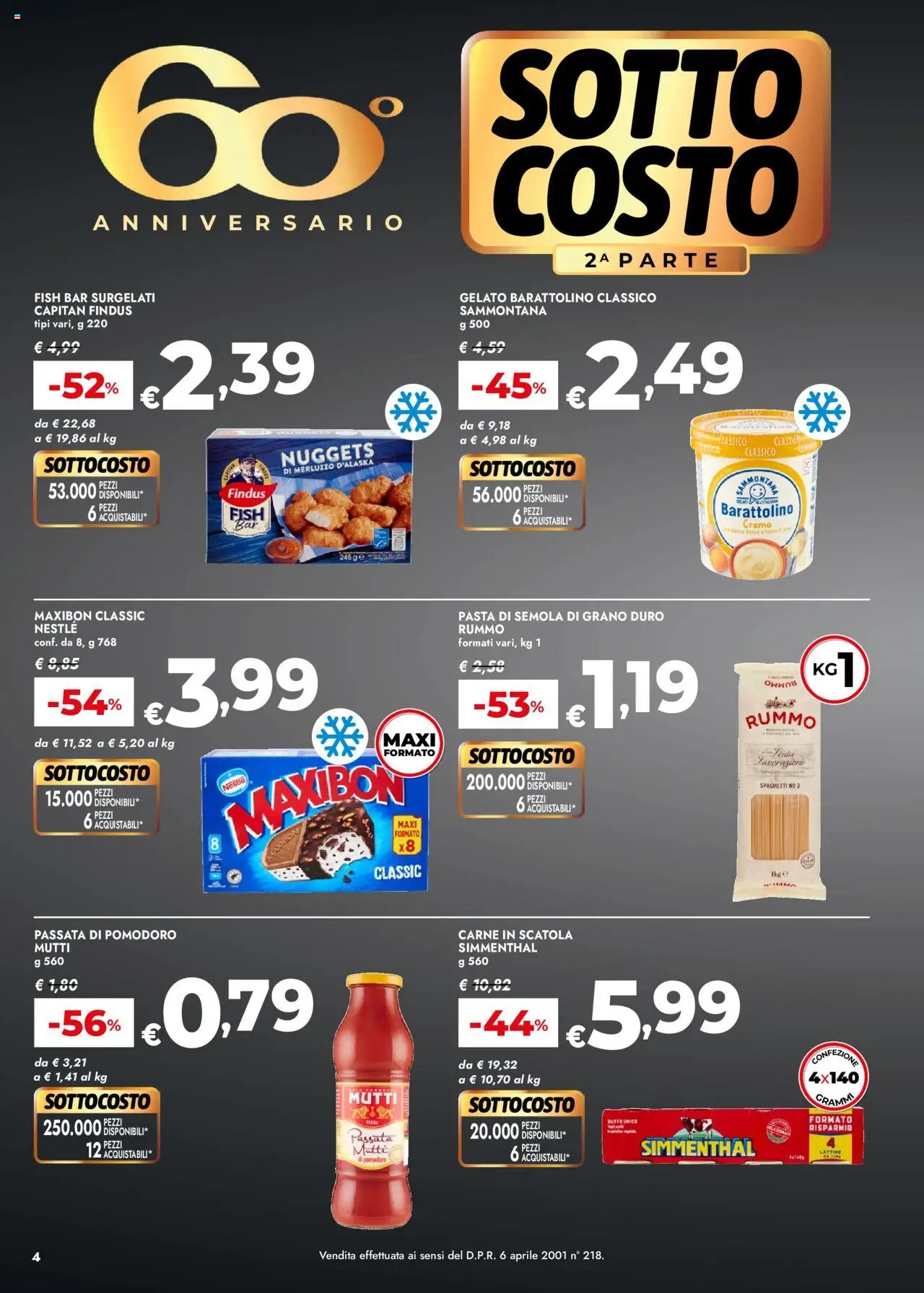 Volantino bennet del 05.06.2025 | Pagina: 4 | Prodotti: Merluzzo, Gelato, Nuggets, Mutti