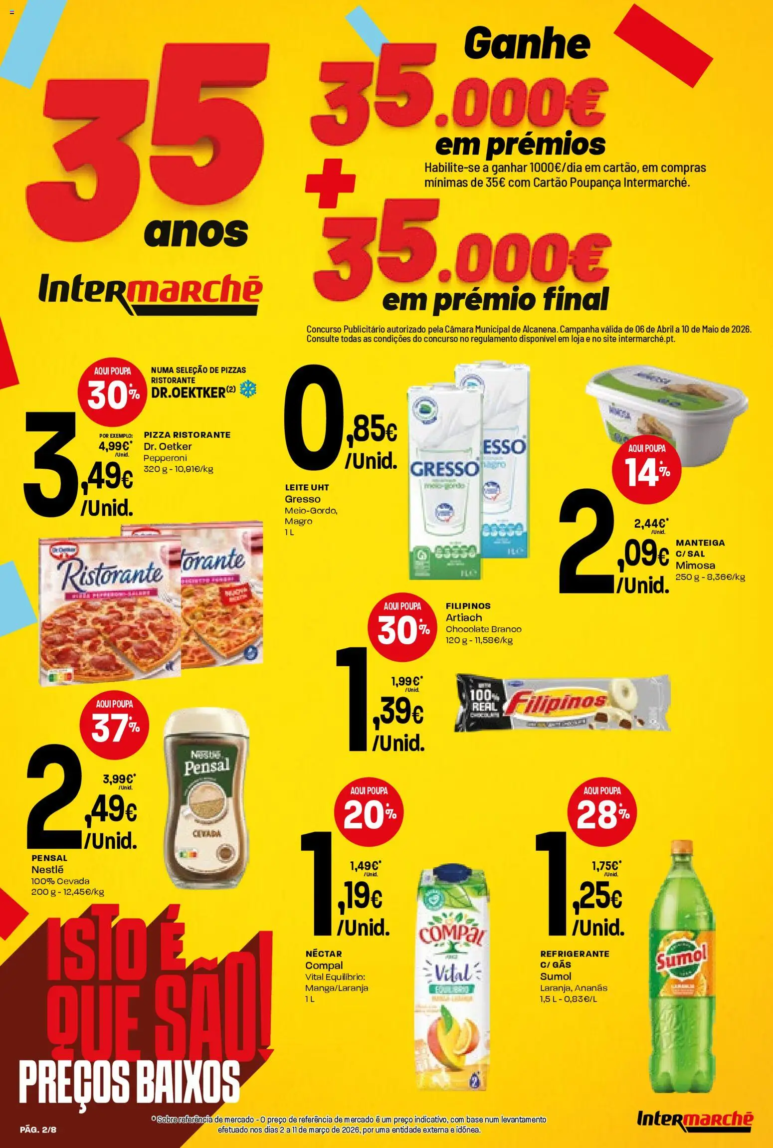 Intermarché Folheto Mini │ válido de 16.04.2026 | Página: 2 | Produtos: Base, Sal, Chocolate, Pizza