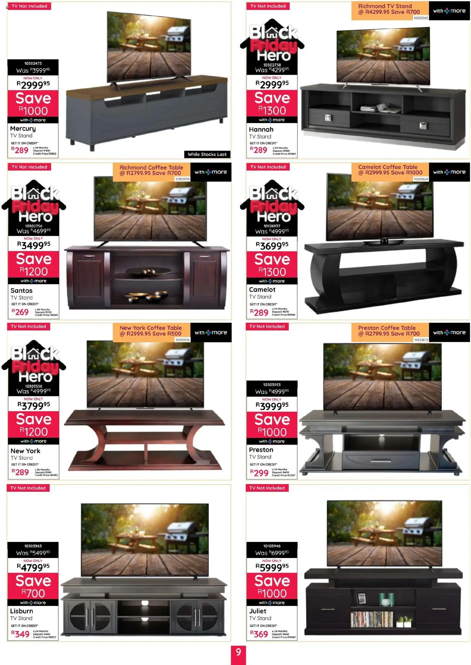 New Bradlows catalogue – valid from 10.11.2025 | Page: 9 | Products: TV, Coffee table, Table, Coffee