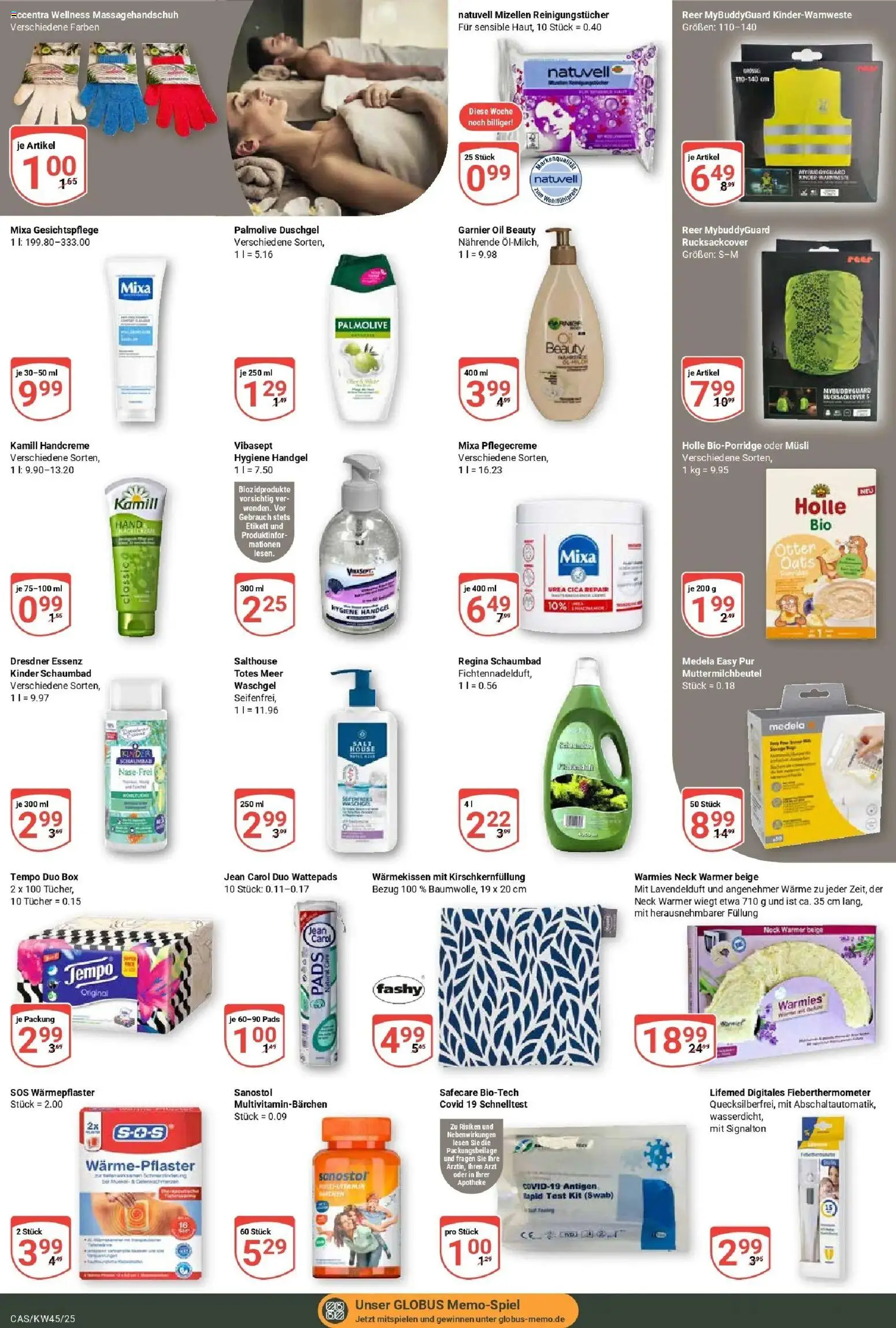 Globus prospekt Castrop-Rauxel	 – gültig ab 02.11.2025 | Seite: 20 | Produkte: Wattepads, Duschgel, Reinigungstücher, Tempo