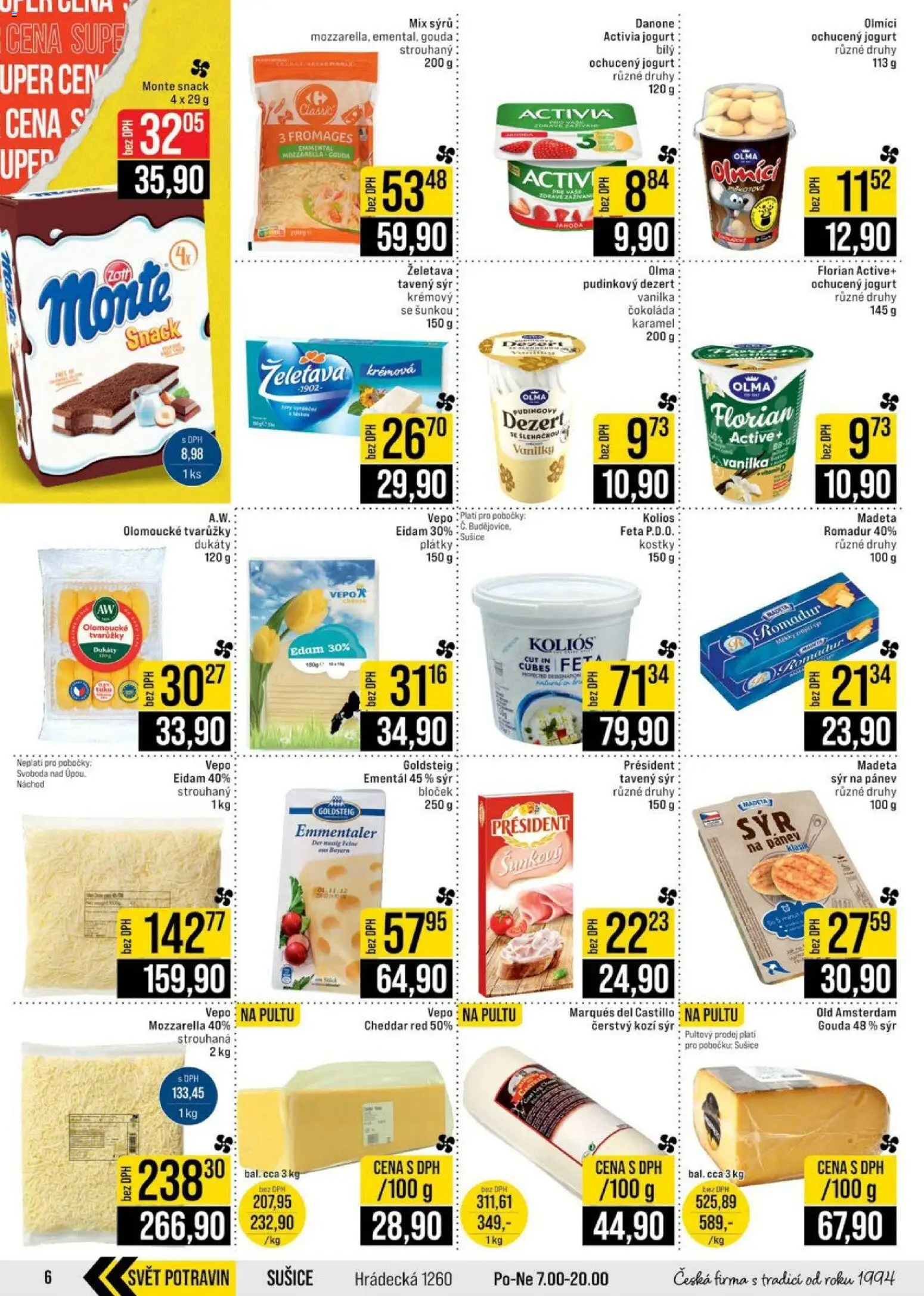 Jip leták - Cash & Carry od 04.02.2026 | Strana: 6 | Produkty: Sýr Gouda, Čokoláda, Mozzarella, Feta