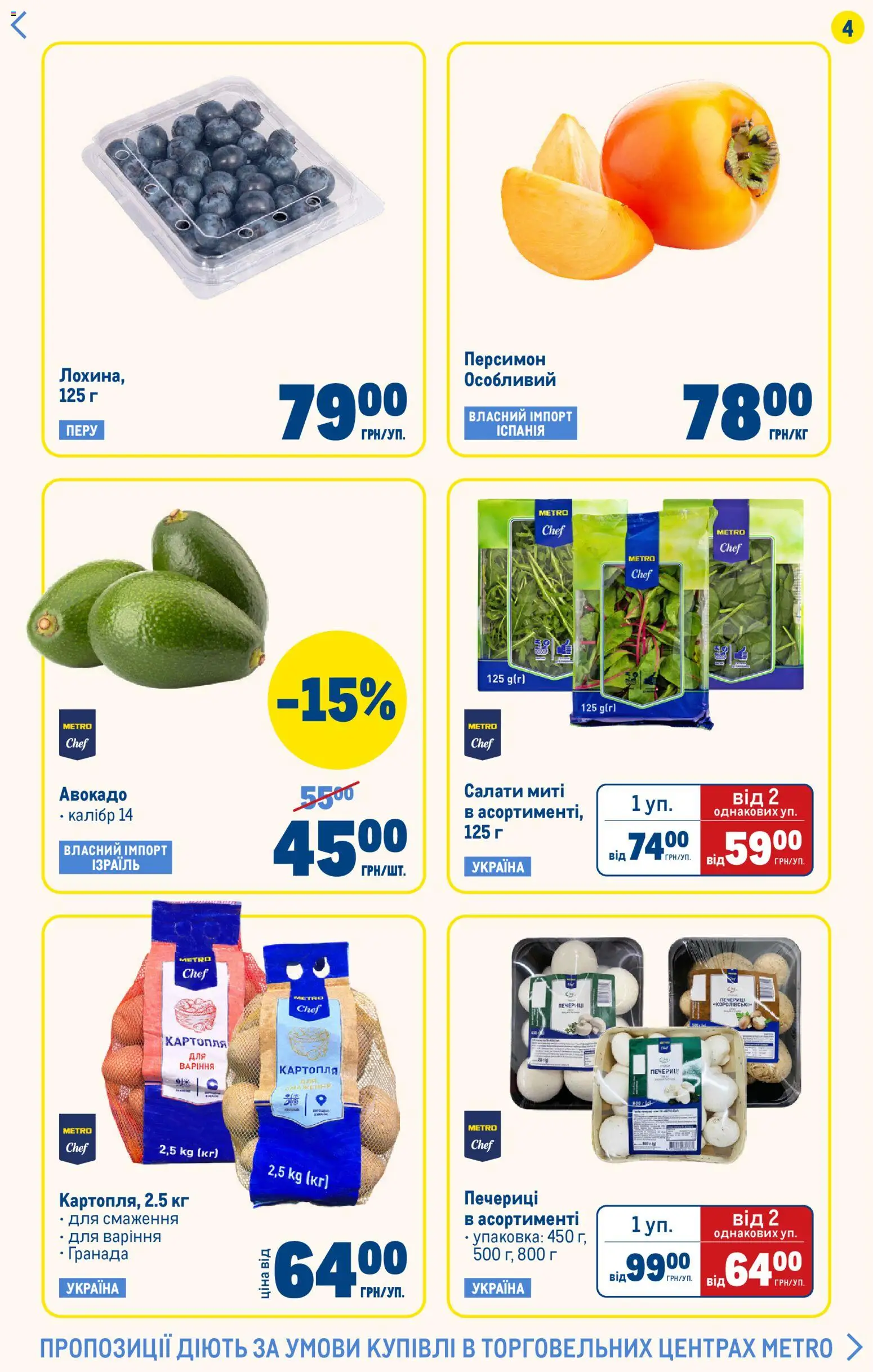 Metro Kаталог - дійснийкції з 11.12.2025 | Сторінка: 4 | Товари: Авокадо, Картопля
