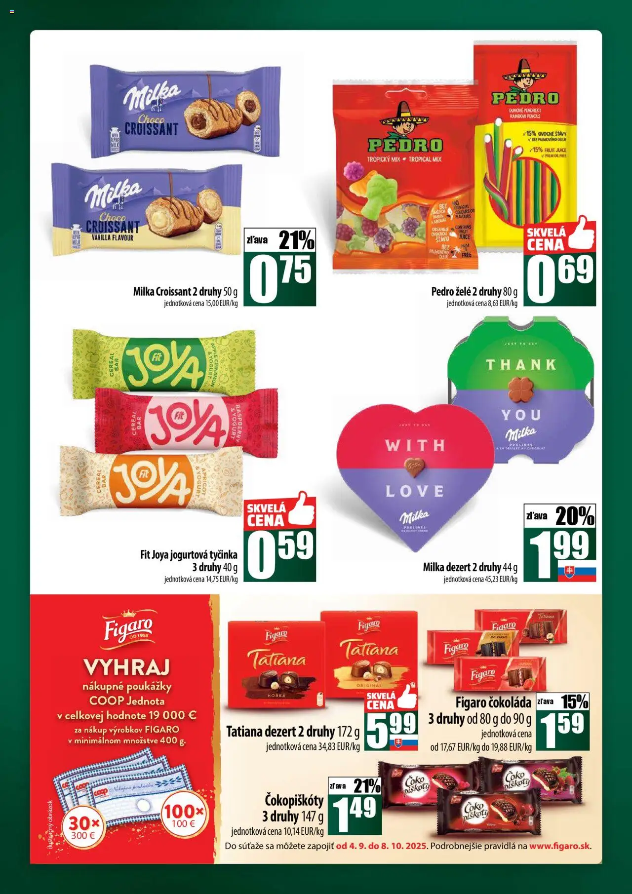 Nové COOP Jednota akcie – leták je platný od 04.09.2025 | Strana: 40 | Produkty: Croissant, Apple, Čokoláda, Milka