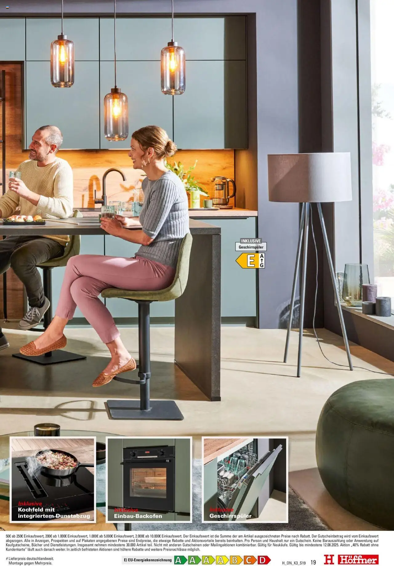 Höffner - Küchen Power – gültig ab 01.08.2025 | Seite: 19 | Produkte: Geschirrspüler, Kochfeld, Dunstabzug