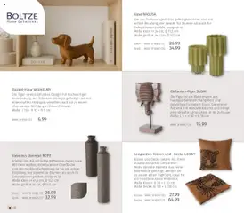 Leoparden-Kissen und -Decke LEONY, Kissen und Decke setzen mit ihrem ausdrucksstarken Leoparden-Motiv stilvolle Akzente. Aus reiner Baumwolle gefertigt, werden sie zu einem edlen Highlight, ideal für ein trendbewusstes Ambiente. Maße Kissen: B 50 x L 50 cm Maße Decke: B 170 x L 130 cm ab 03.10.2025 gültig | Seite: 16