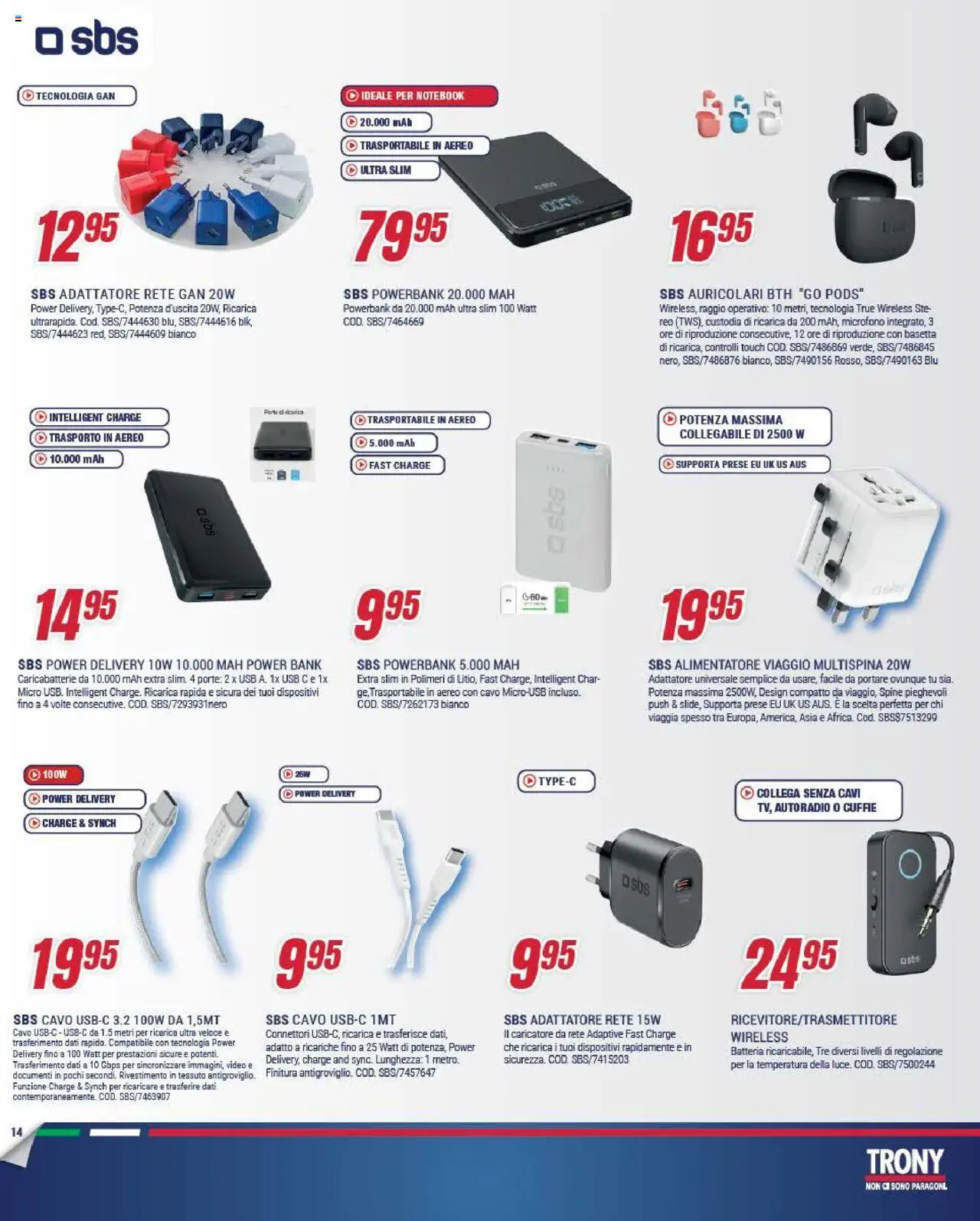 Volantino Trony del 17.10.2025 | Pagina: 14 | Prodotti: Auricolari, Notebook, Video, USB