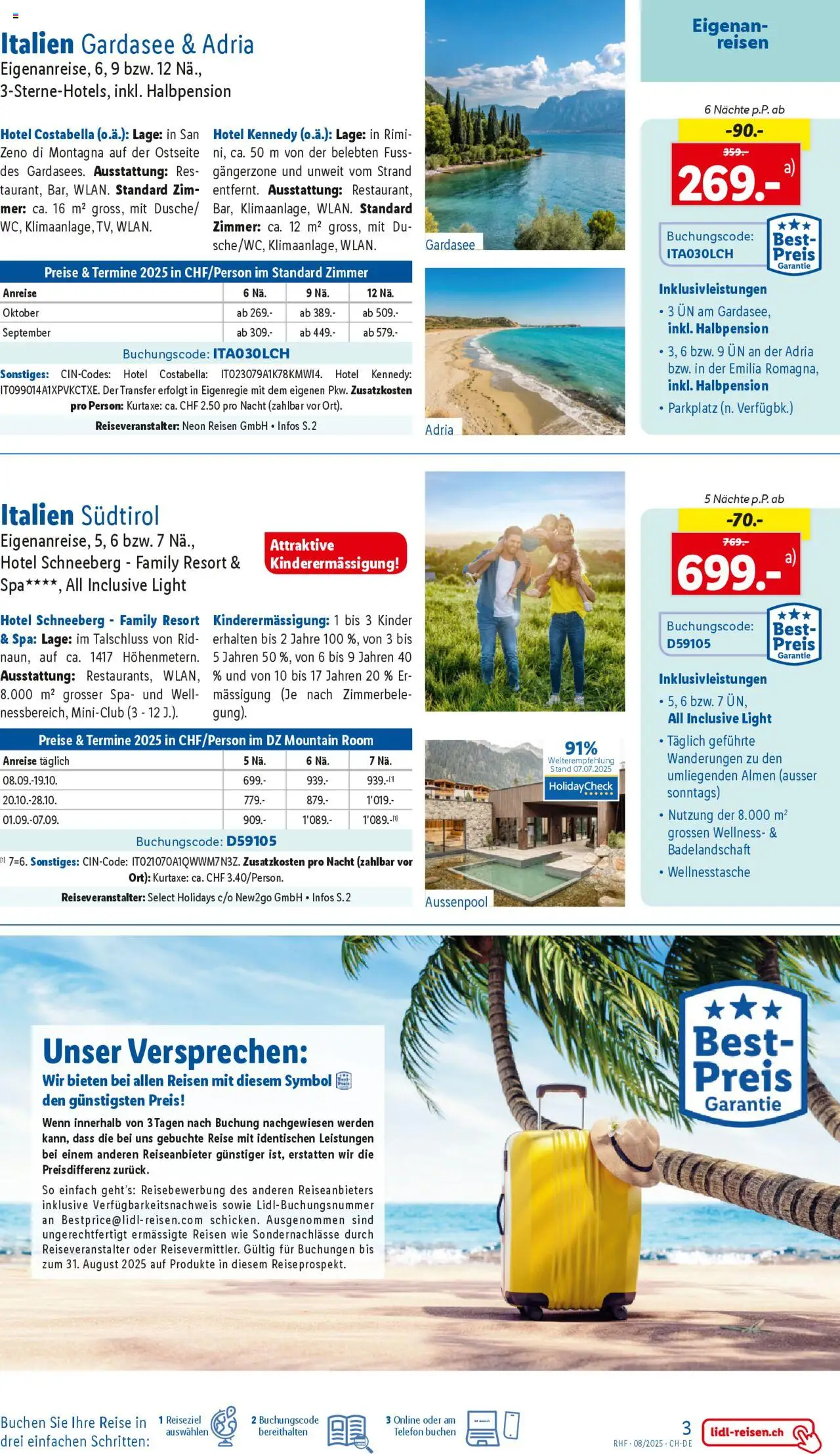 Lidl Aktionen Reisen August ab 30.07.2025 | Seite: 3 | Produkte: Telefon