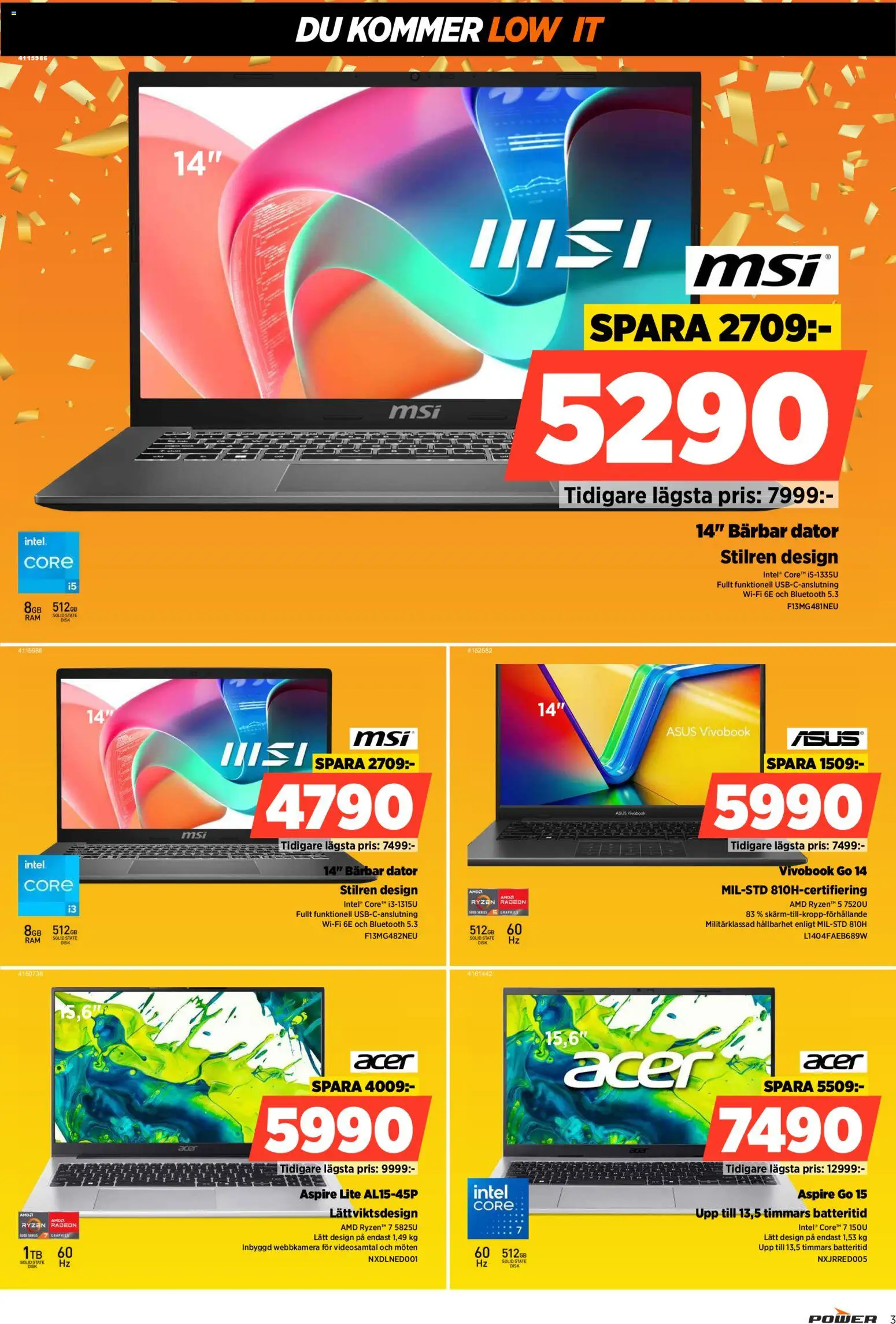 Power reklamblad aktuell från 23.01.2026 | Sida: 3 | Produkter: Dator, Wifi, Webbkamera