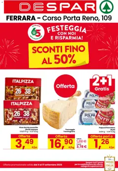Anteprima del volantino Despar Ferrara catalogo valido a partire dal 04.09.2025