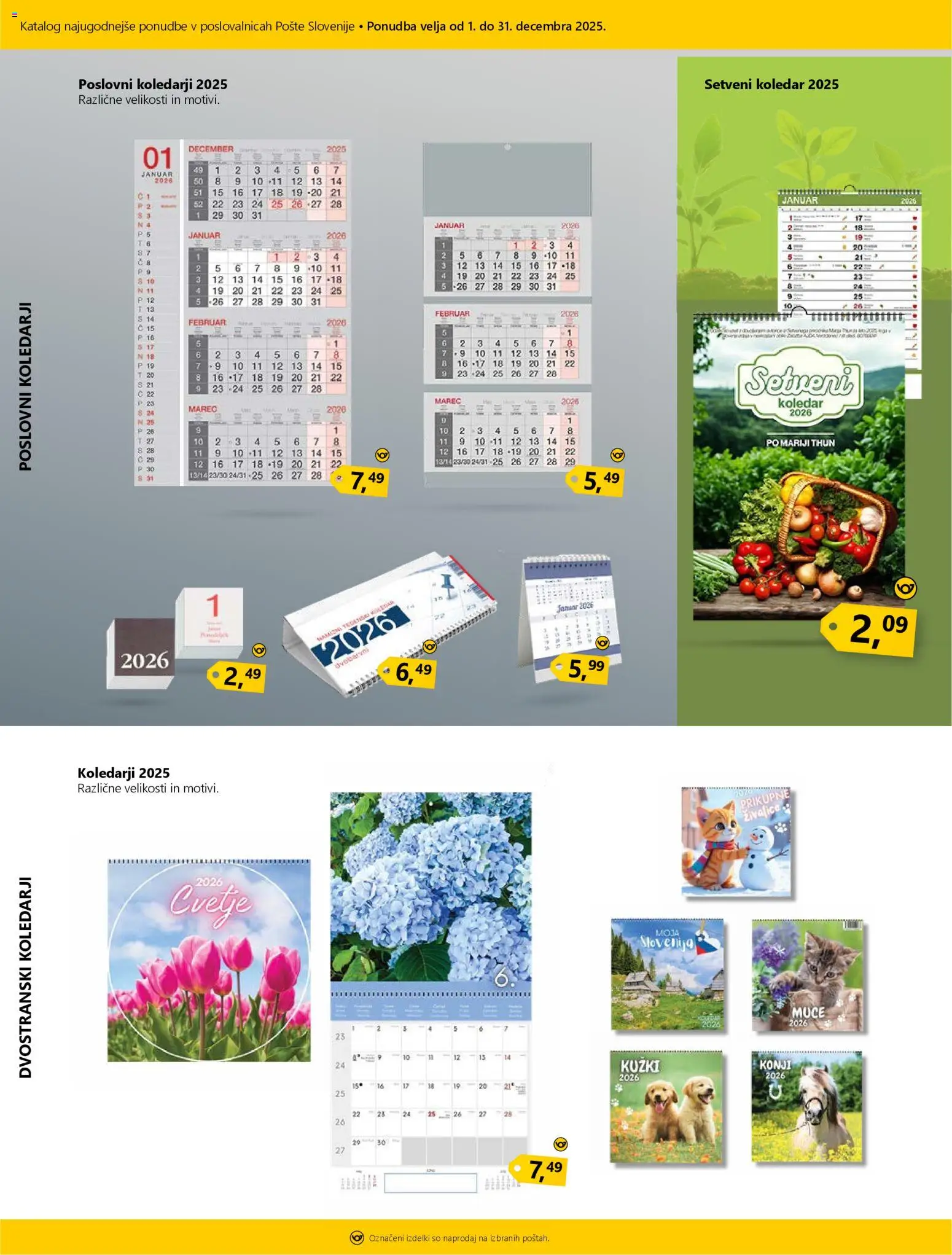 Novi Pošta Slovenije katalog ponudbe – veljaven od 01.12.2025 | Stran: 5 | Izdelki: Cvetje