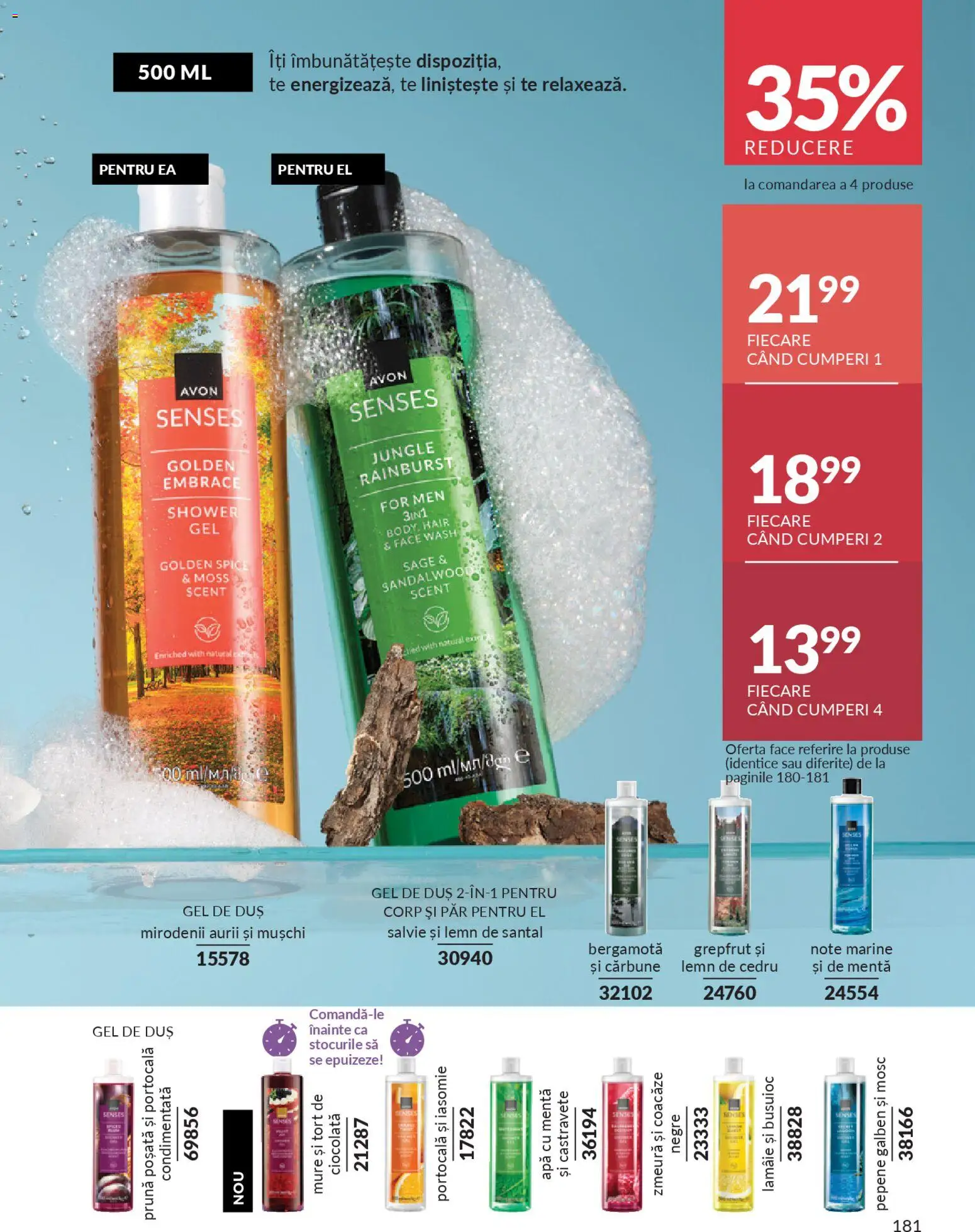 Noul catalog Avon – valabil de la 01.01.2026 | Pagină: 183 | Produse: Pepene Galben, Body, Tort, Ciocolată