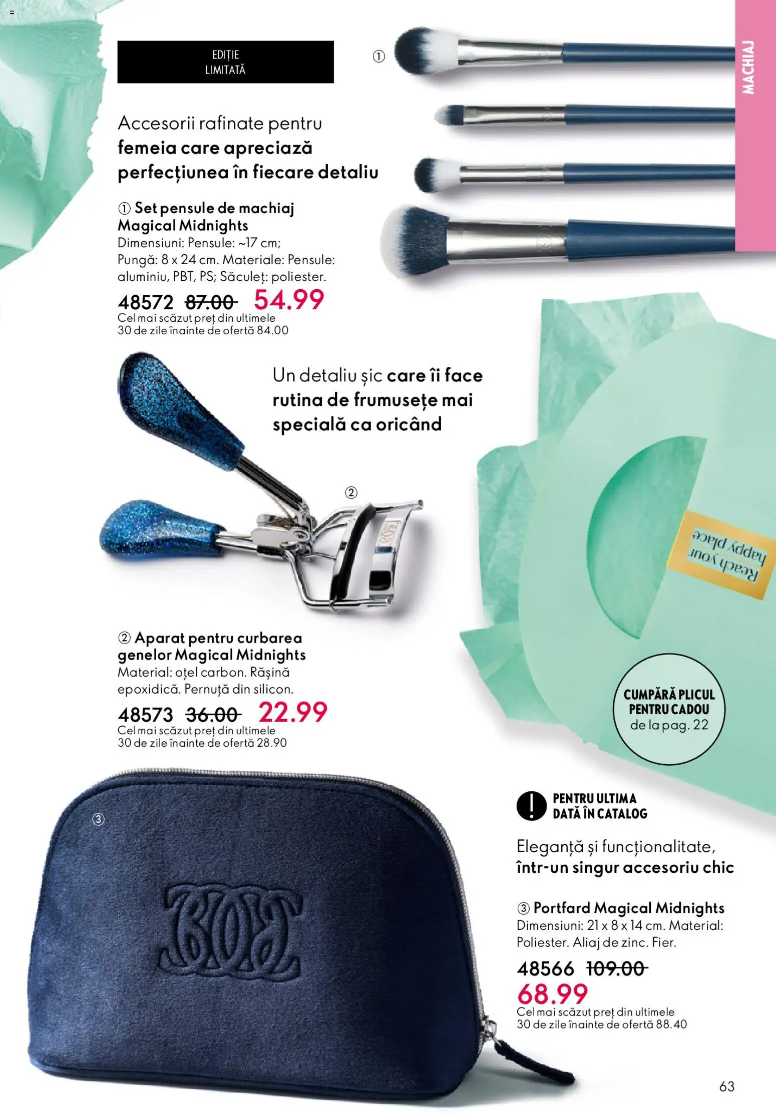 Noul catalog Oriflame – valabil de la 11.02.2026 | Pagină: 63 | Produse: Pungă, Portfard, Machiaj