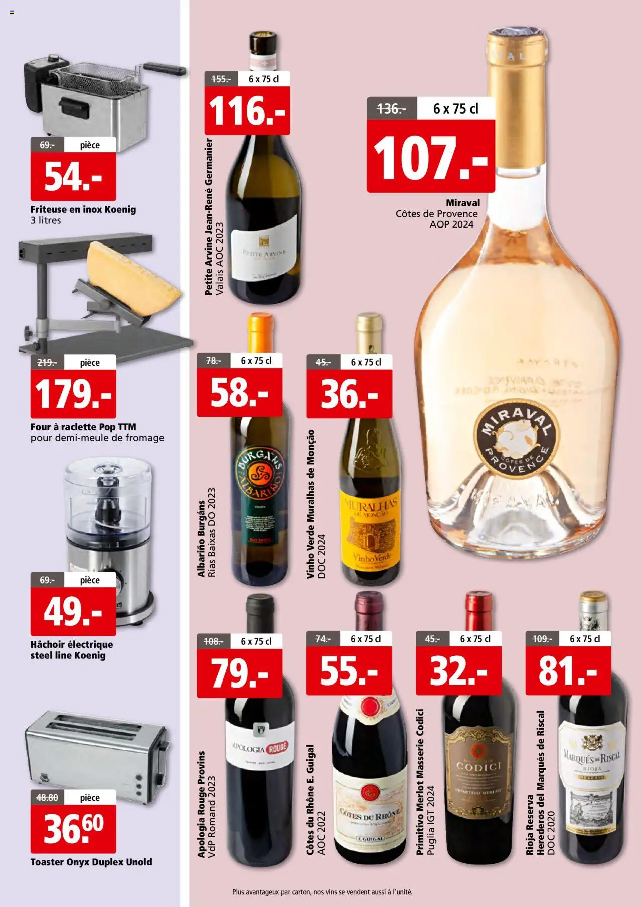 Aligro Aktionen Gourmetkunden FR ab 25.08.2025 | Seite: 11 | Produkte: Toaster, Merlot, Rouge, Raclette