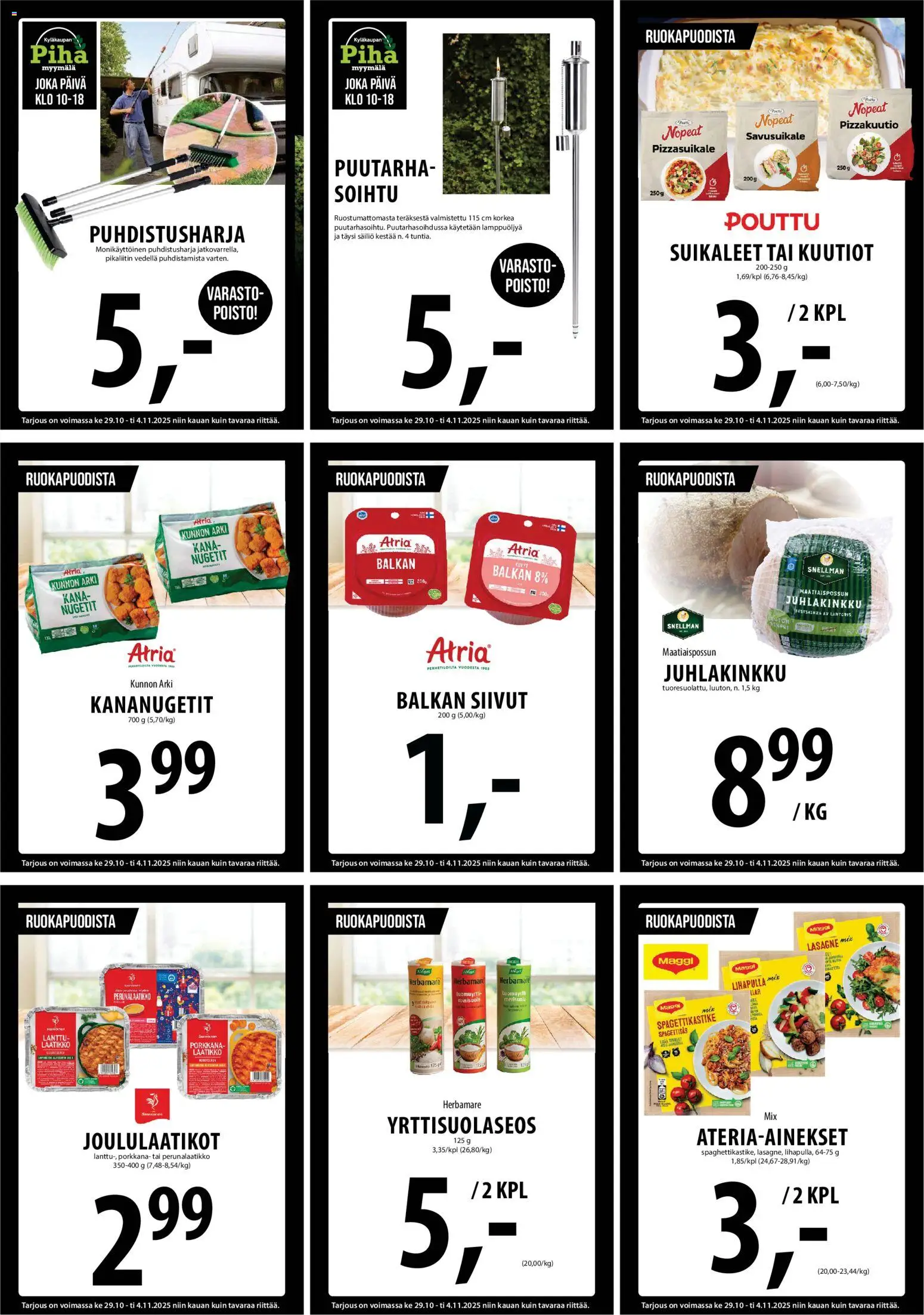 Tuuri tarjoukset – voimassa 29.10.2025 alkaen | Sivu: 23 | Tuotteet: Kana, Nugetit, Laatikko, Porkkana