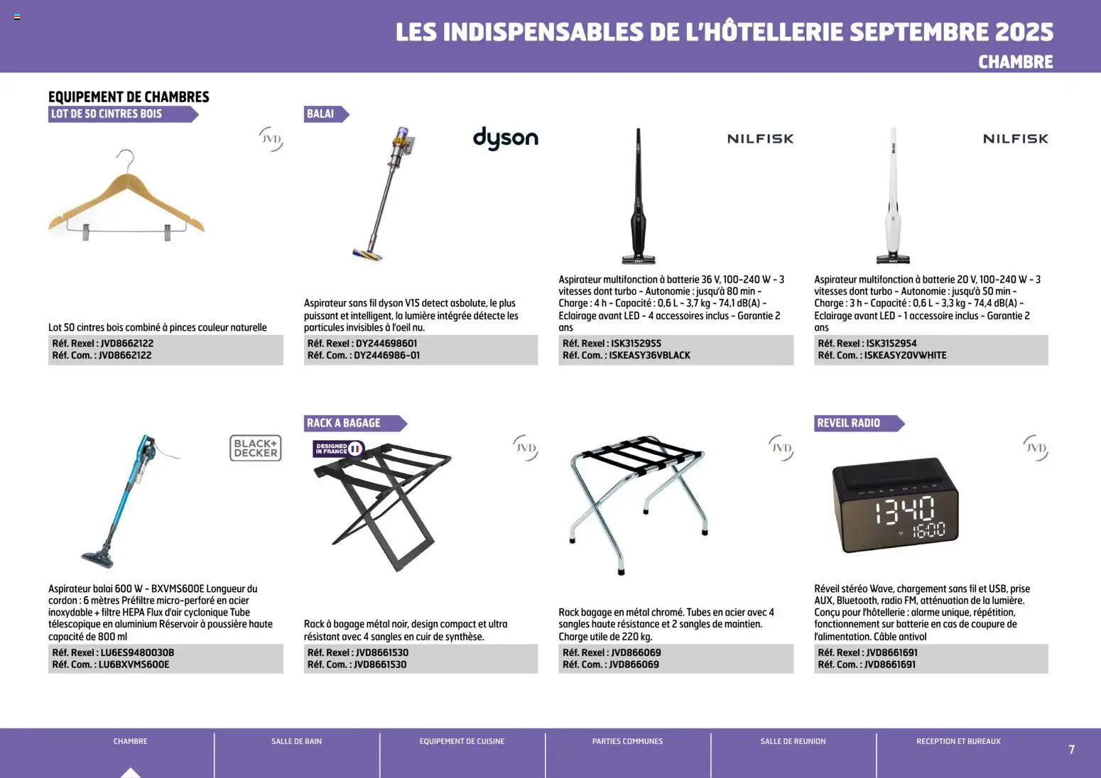 {H1} | Page: 7 | Produits: Filtre, Réveil, Câble, Balai