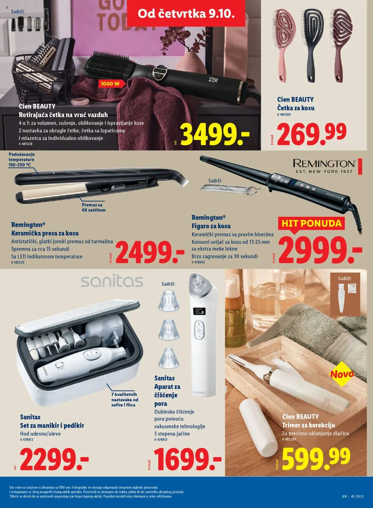 Lidl katalog - važi od 09.10.2025 | Strana: 49 | Proizvode: Set za manikir i pedikir, Cetka za kosu, Figaro za kosu, Trimer