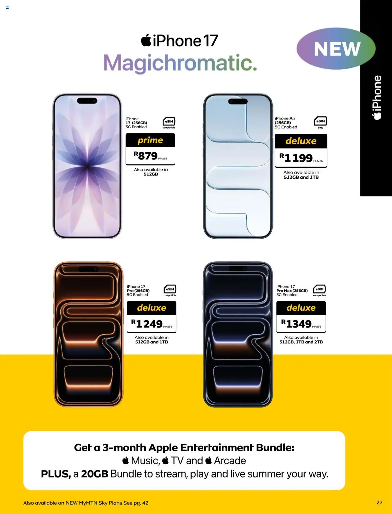New MTN catalogue – valid from 07.10.2025 | Page: 27 | Products: TV