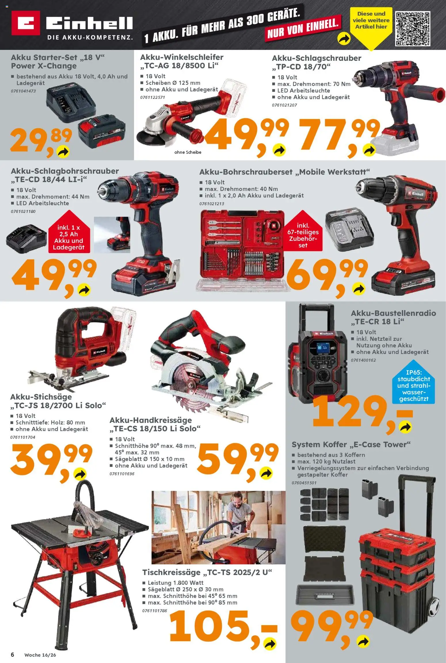 Globus Baumarkt Prospekt Berlin-Treptow	 – gültig ab 13.04.2026 | Seite: 6 | Produkte: Wasser, Koffer, Netzteil, Ladegerät