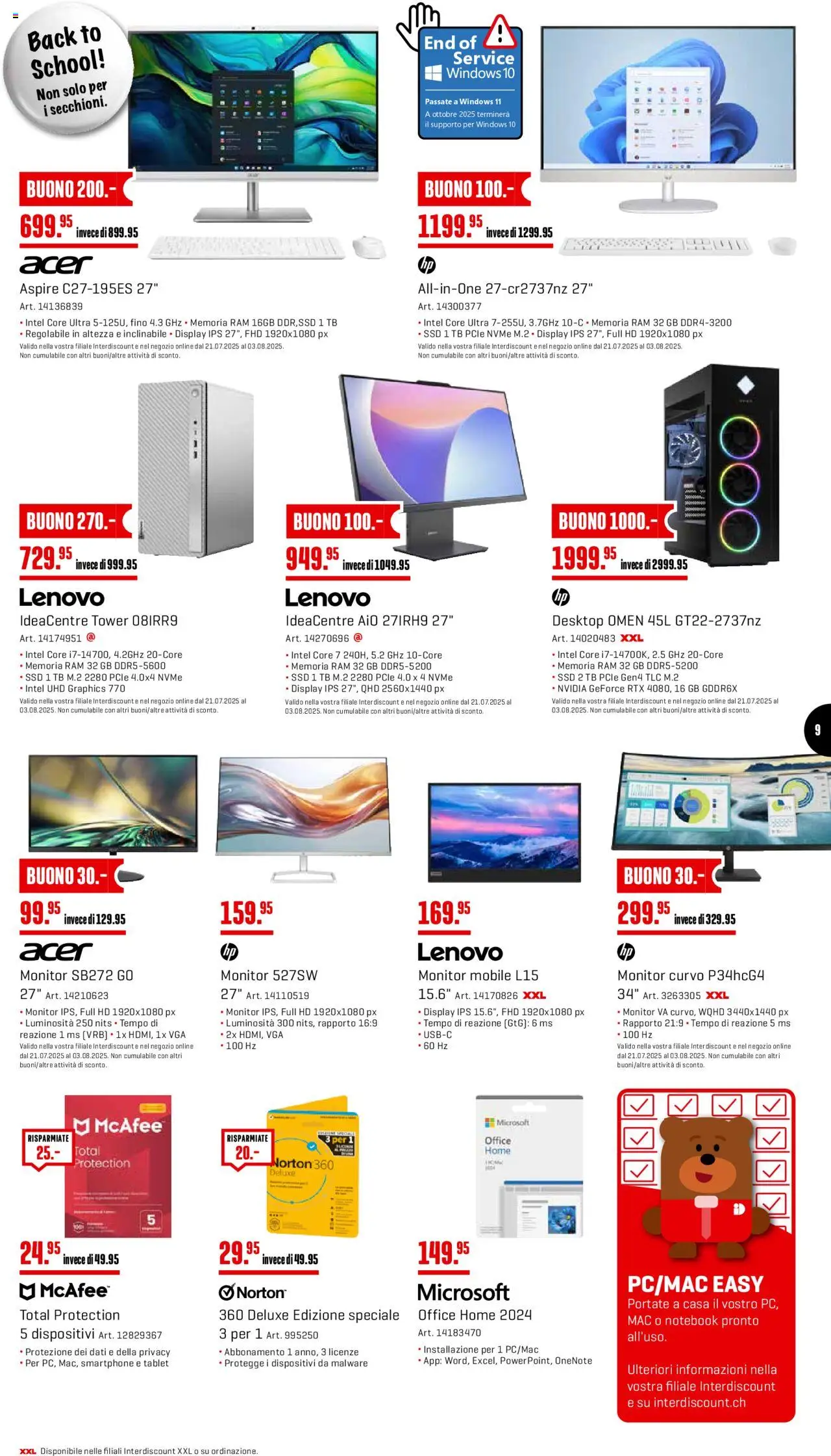 Interdiscount Aktionen IT ab 21.07.2025 | Seite: 9 | Produkte: Smartphone, Monitor, Tablet, Lenovo