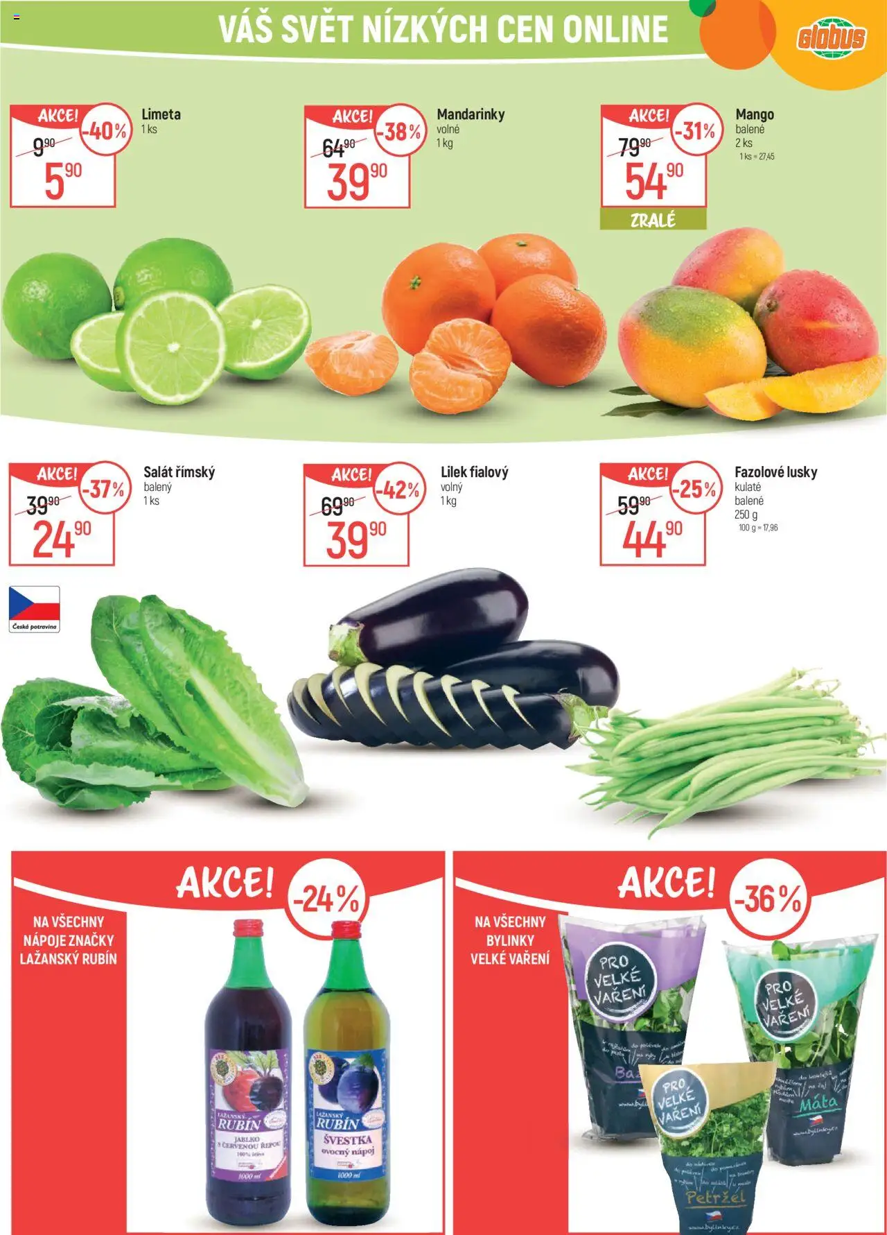Globus leták - Liberec od 04.06.2025 | Strana: 21 | Produkty: Mango, Fazolové lusky, Lilek, Salát