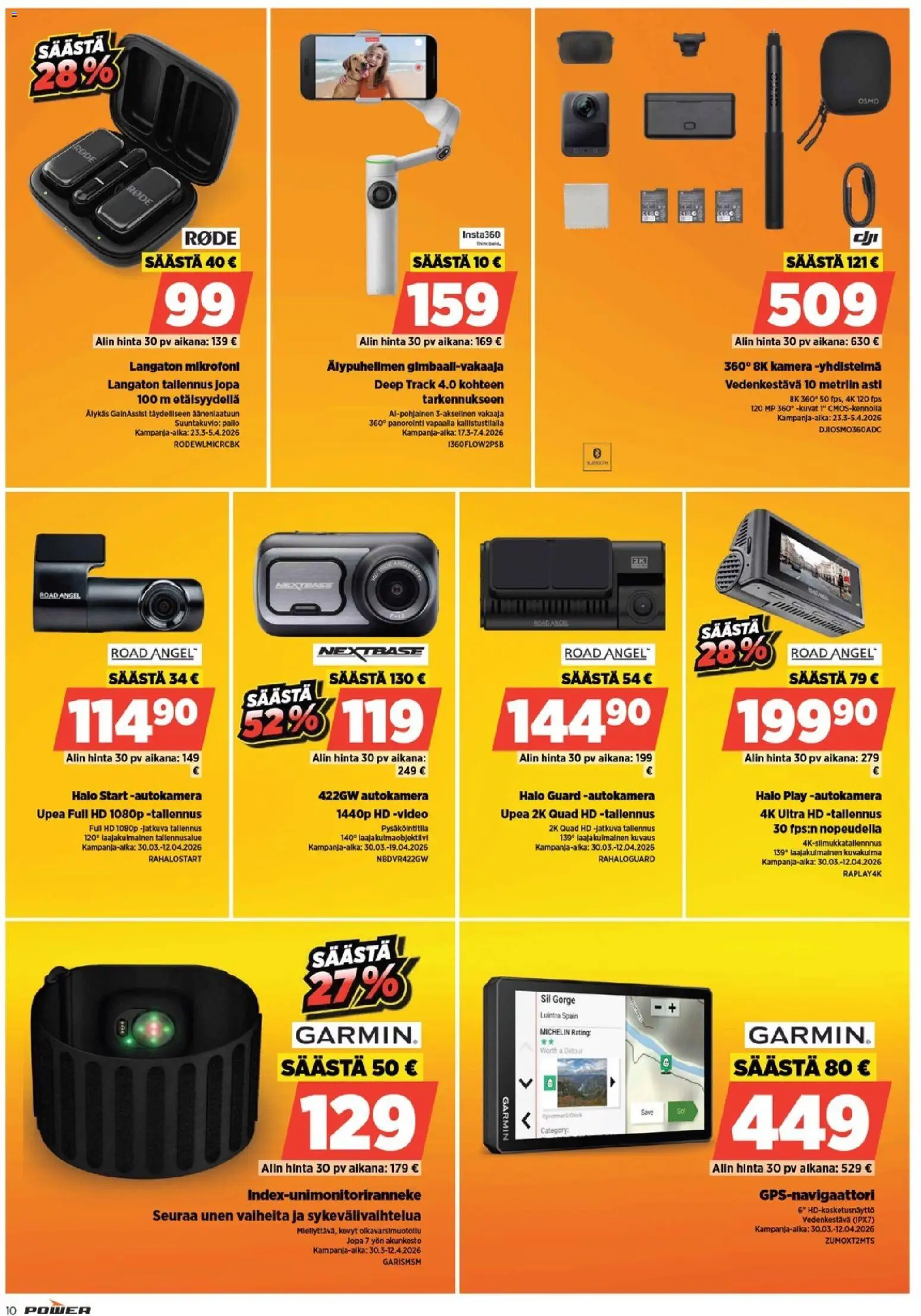 Power tarjoukset – voimassa 30.03.2026 alkaen | Sivu: 10 | Tuotteet: Mikrofoni, Video, Kamera