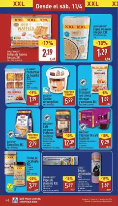 Vista previa EL HORNO® Croissant con crema de cacao y avellanas XXL, Croissant con crema de cacao y avellanas XXL, 450 g válido desde el 06.04.2026 | Página: 28