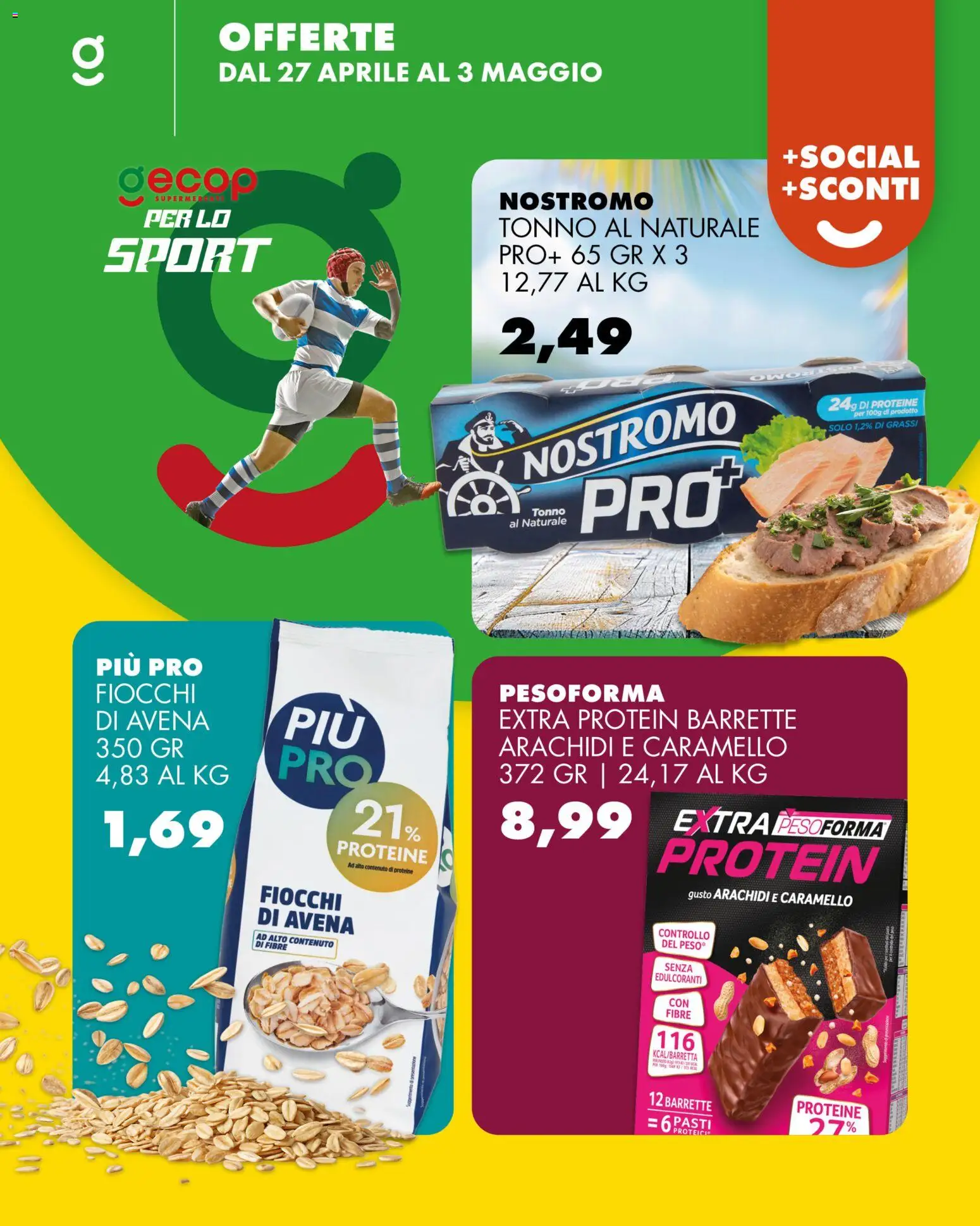 Volantino GECOP del 27.04.2026 | Pagina: 2 | Prodotti: Fiocchi, Tonno, Tonno al naturale, Arachidi