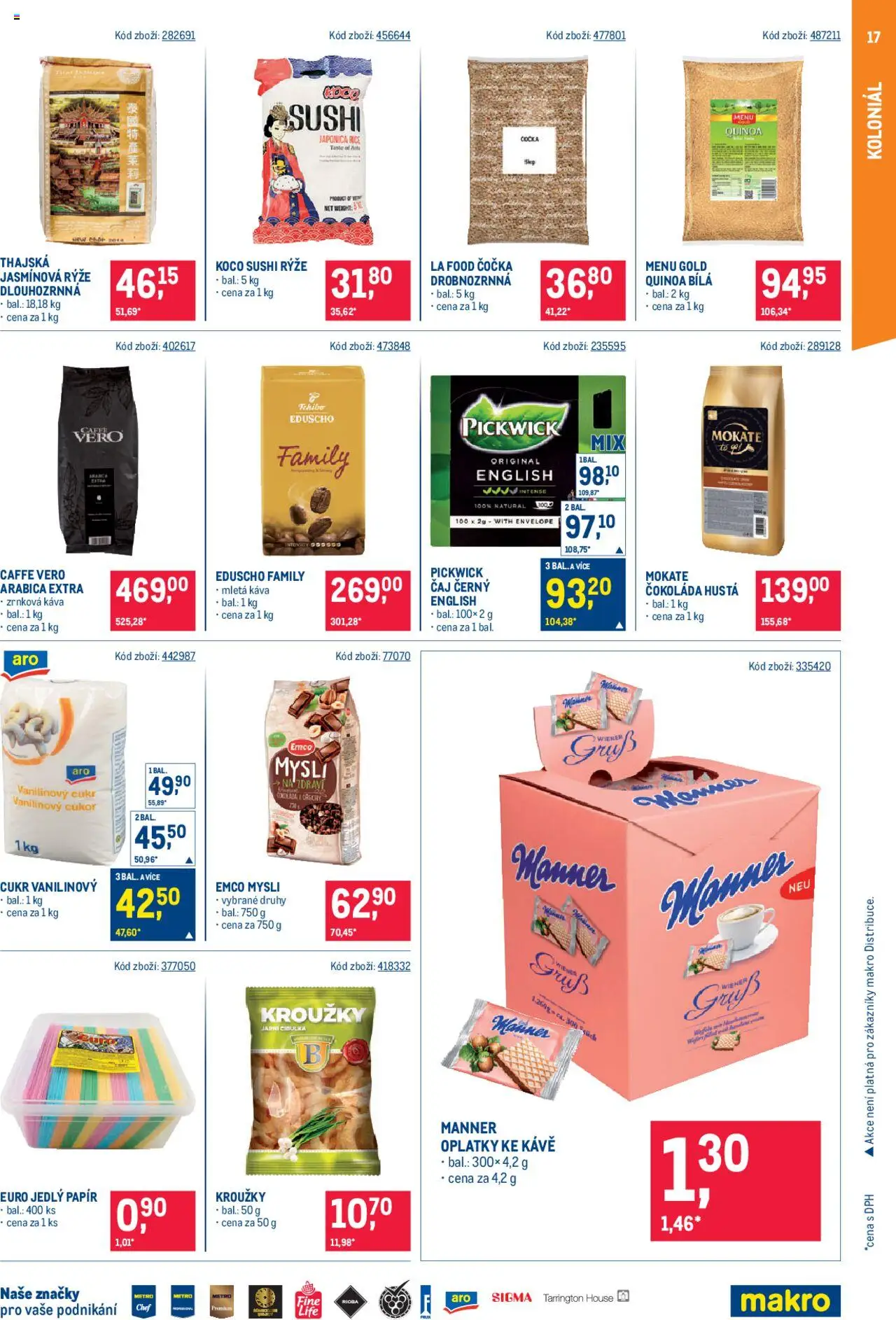 Makro leták - Gastronomie od 04.06.2025 | Strana: 17 | Produkty: Tchibo, Cukr, Quinoa, Mletá káva