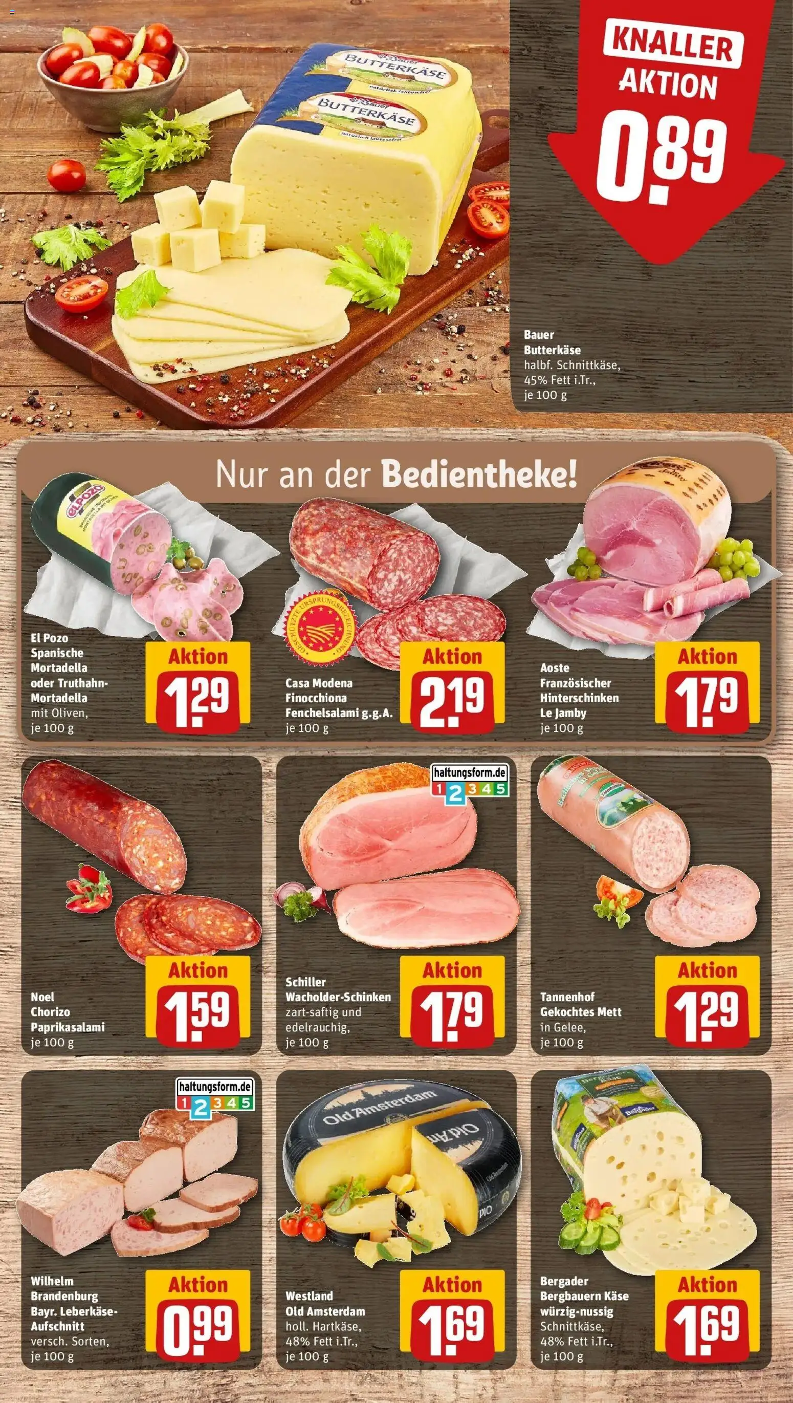 Rewe Prospekt Kassel / Wehlheiden	 – gültig ab 01.03.2026 | Seite: 9 | Produkte: Butter, Käse, Salami, Leberkase