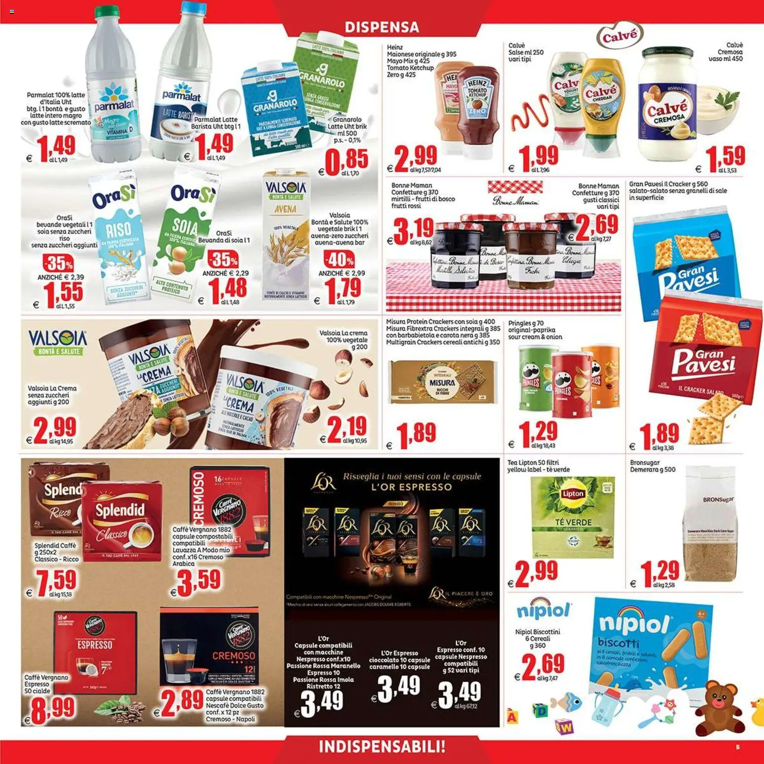 Volantino Elite Supermercati del 09.01.2026 | Pagina: 5 | Prodotti: Tè, Ketchup, Crackers, Bevanda di soia