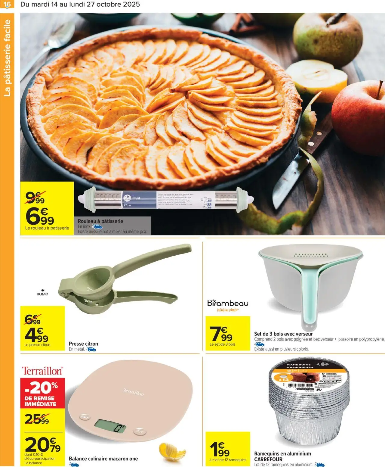 {H1} | Page: 16 | Produits: Passoire, Balance culinaire, Mixer, Rouleau