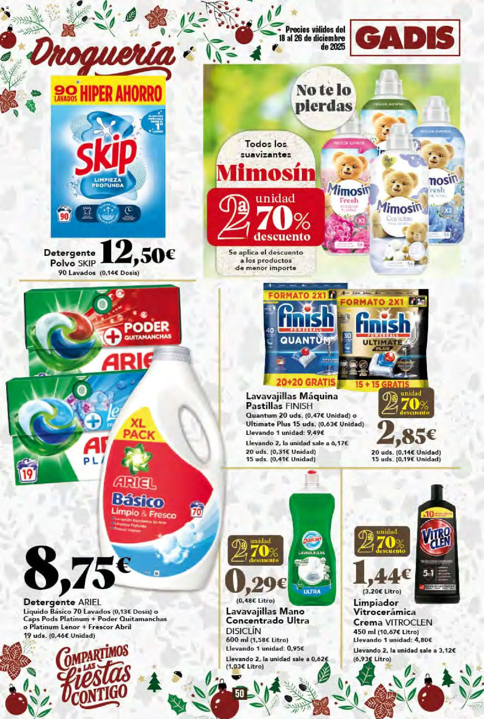 Gadis - folleto │ válido desde el 18.12.2025 | Página: 50 | Productos: Polvo, Detergente, Crema, Lavavajillas
