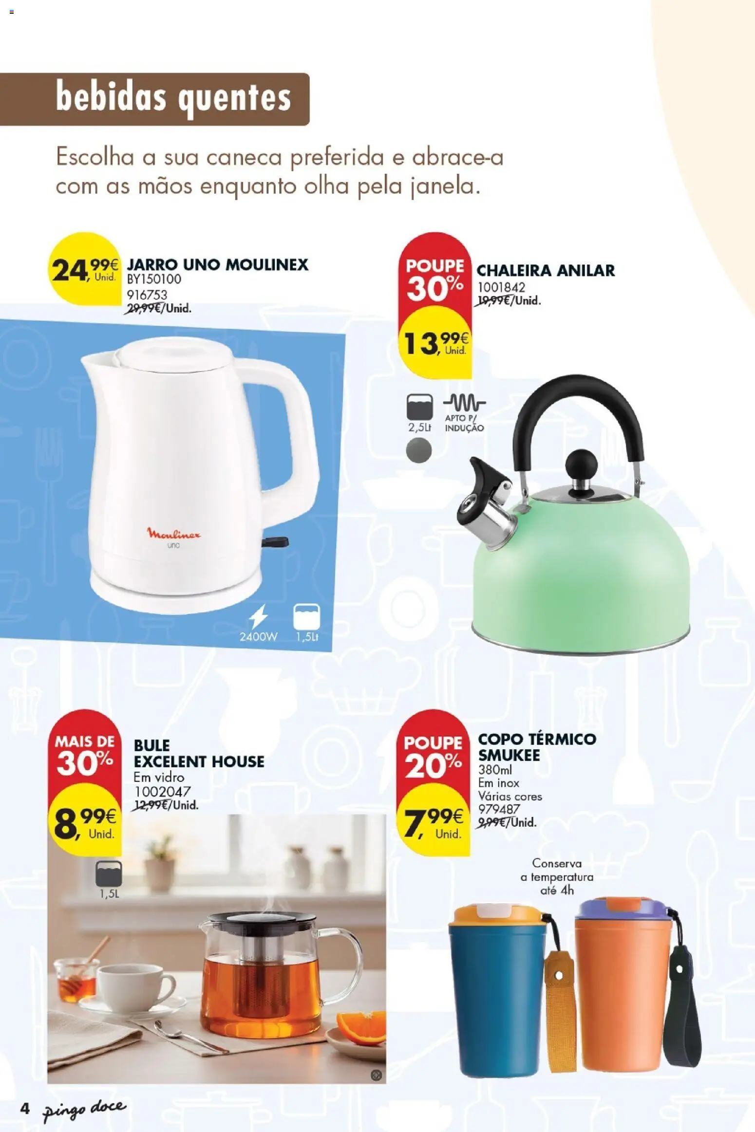 Pingo Doce - Bazar Casa Equipada │ válido de 03.02.2026 | Página: 4 | Produtos: Chaleira, Caneca