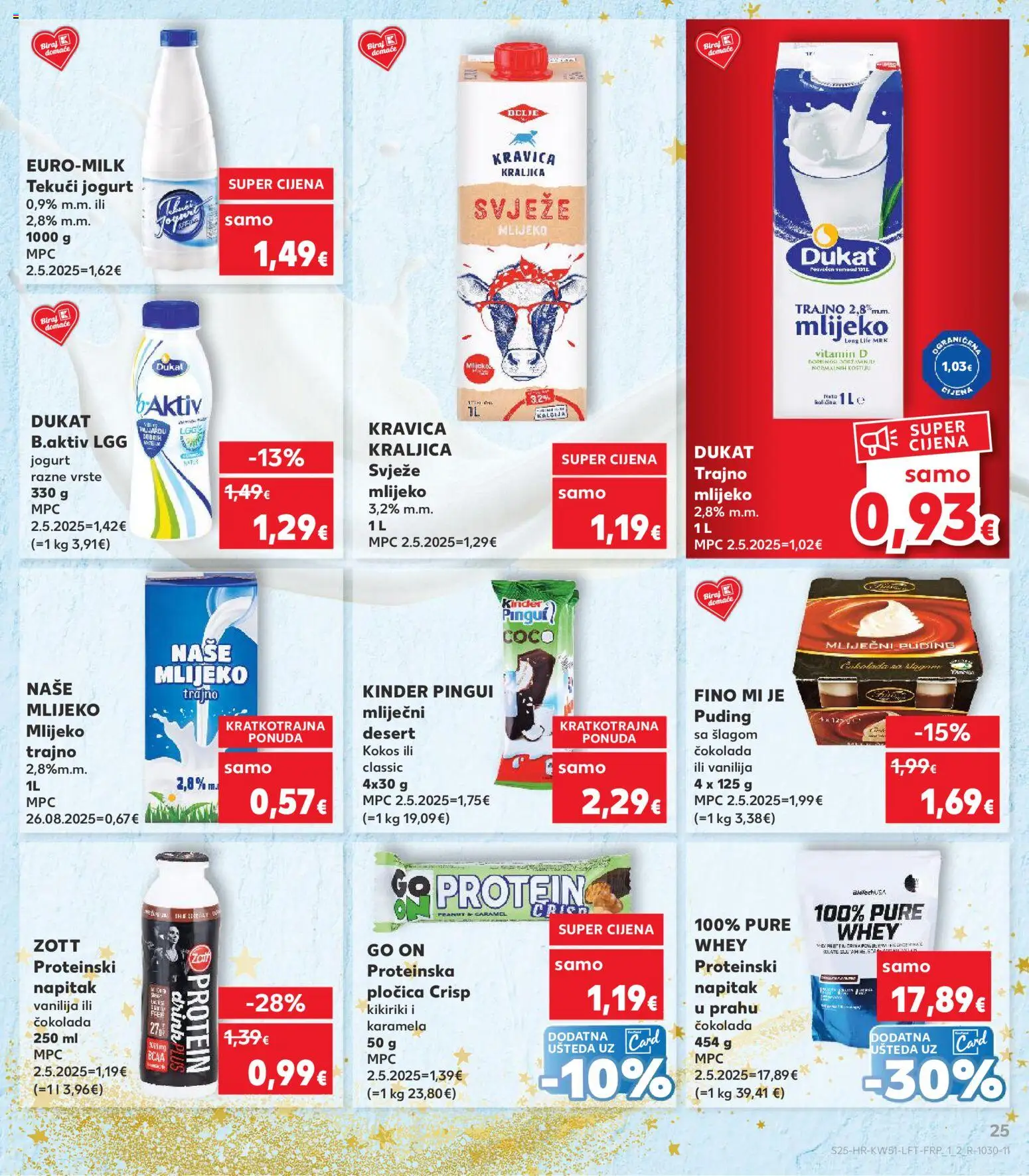 Kaufland katalog | vrijedi od 17.12.2025 | Stranica: 25 | Proizvodi: Mlijeko, Puding, Trajno mlijeko, Karamela