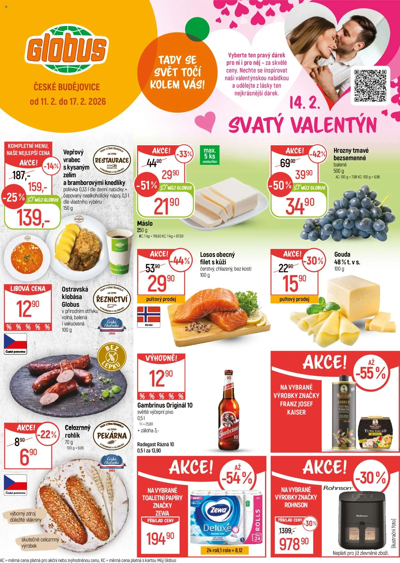 Globus leták - České Budějovice od 11.02.2026 | Strana: 1