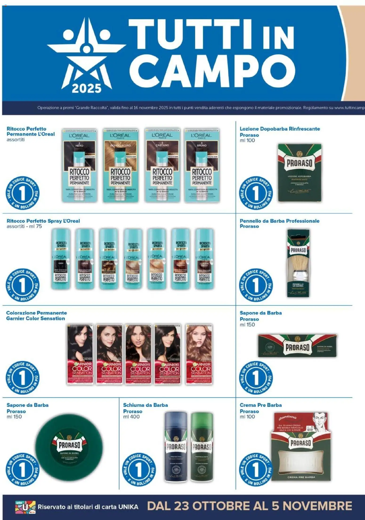 Volantino Oasi del 22.10.2025 | Pagina: 14 | Prodotti: Crema, Schiuma da barba, Lozione dopobarba, Sapone