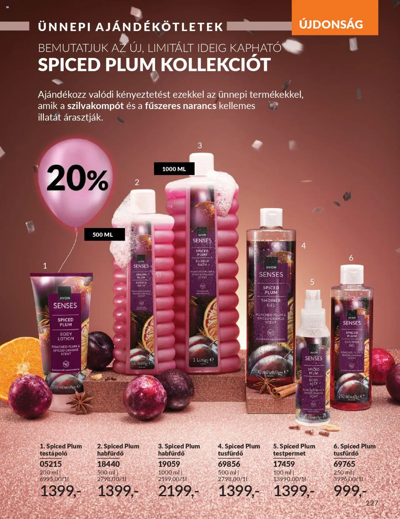 Avon akciós ujság - amely érvényes a következő dátumtól: 01.10.2025 | Oldal: 231 | Termékek: Body, Habfürdő, Narancs, Tusfürdő