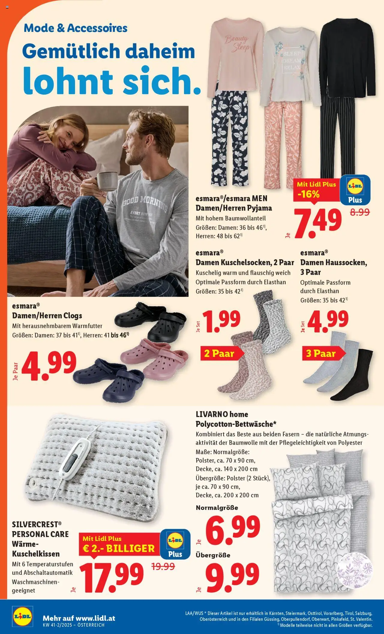 Lidl - Altenmarkt im Pongau, St. Johann im Pongau, Zell am See gültig ab 09.10.2025 | Seite: 26 | Produkte: Pyjama