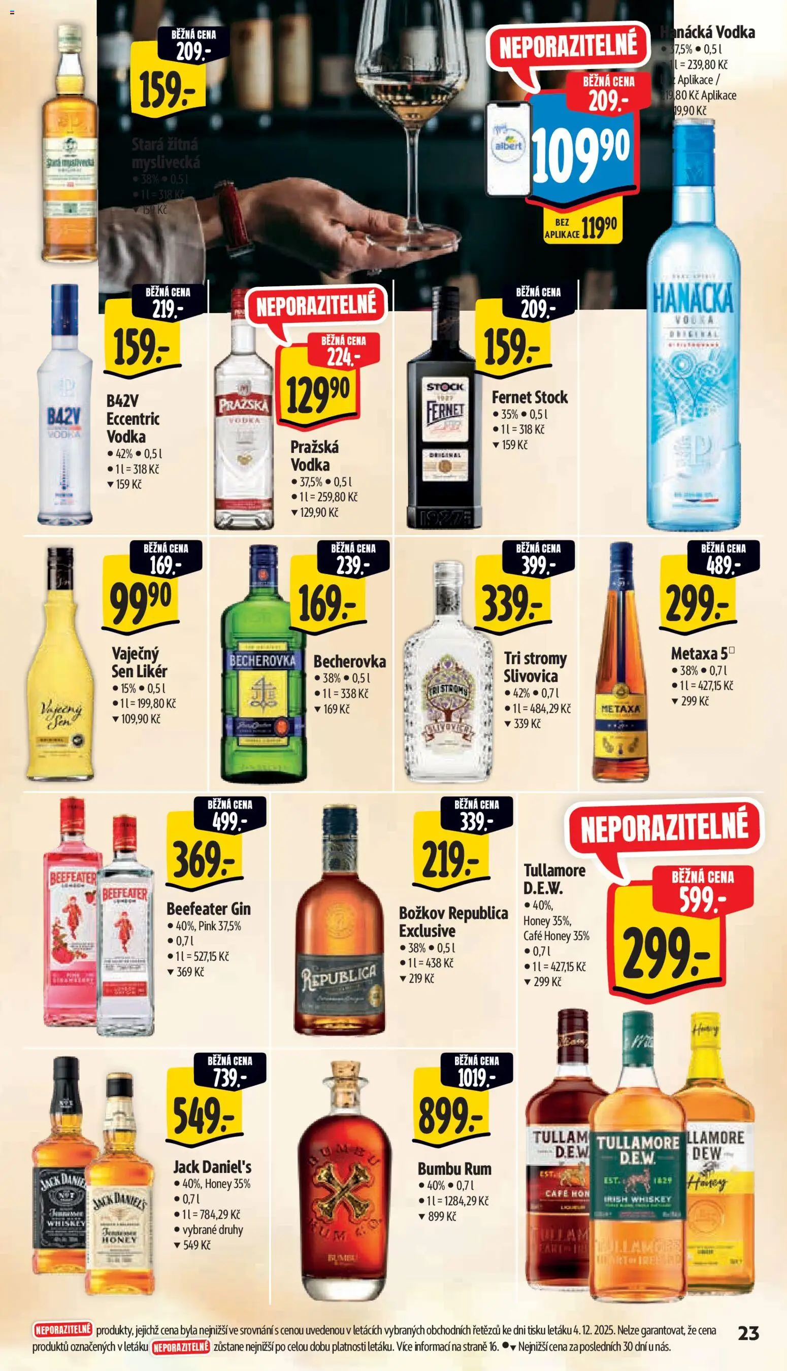 Albert leták - Supermarket od 10.12.2025 | Strana: 31 | Produkty: Hanácká vodka, Vodka, Likér, Republica