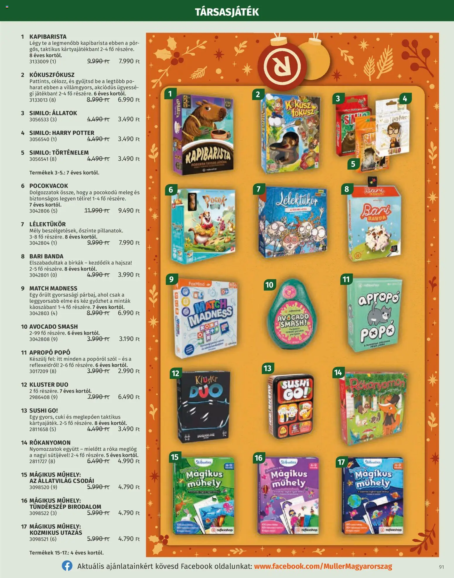 Müller akciós ujság - amely érvényes a következő dátumtól: 27.10.2025 | Oldal: 91 | Termékek: Sushi, Társasjáték