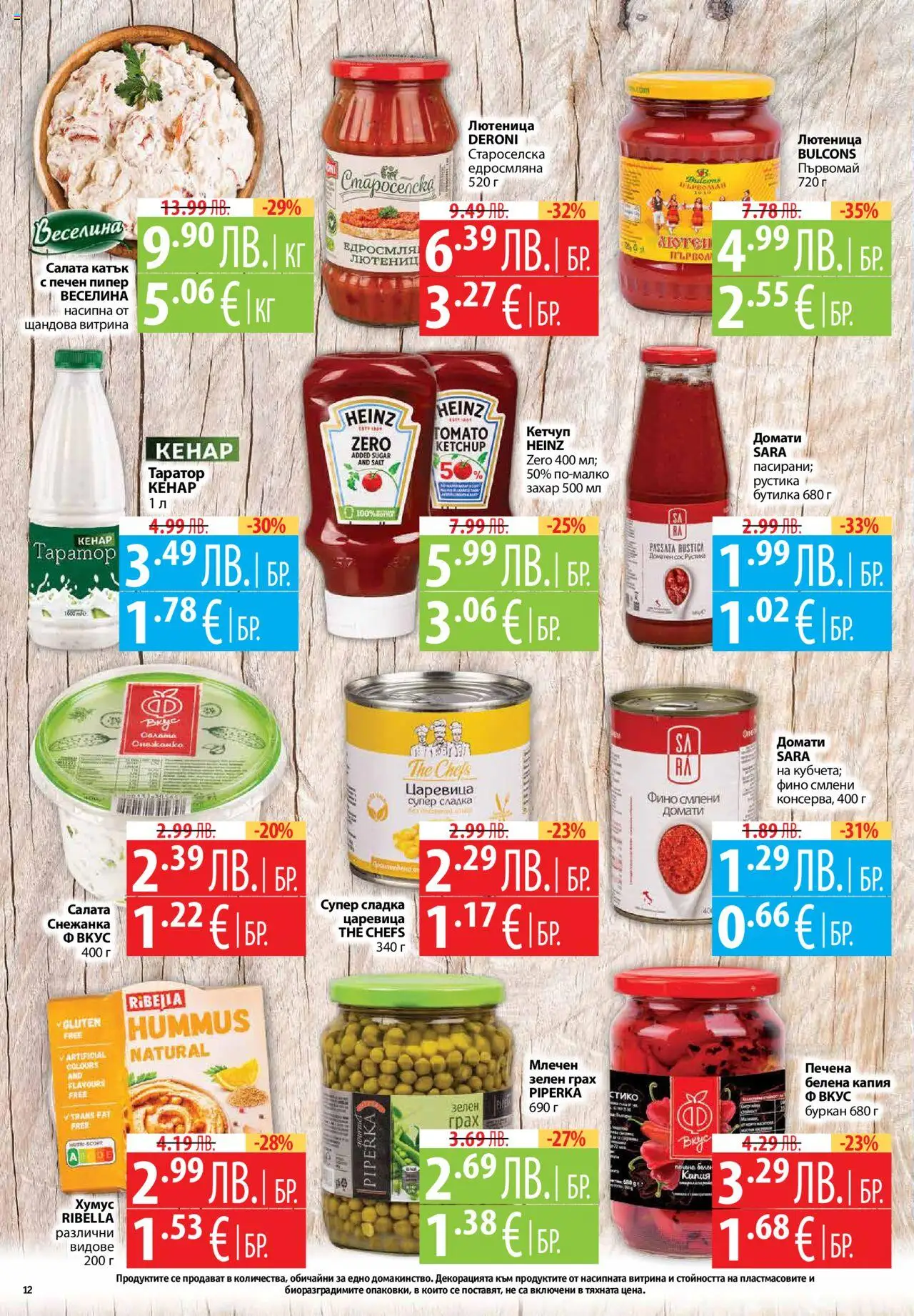  | Страница: 12 | Продукти: Домати, Таратор, Лютеница, Буркан