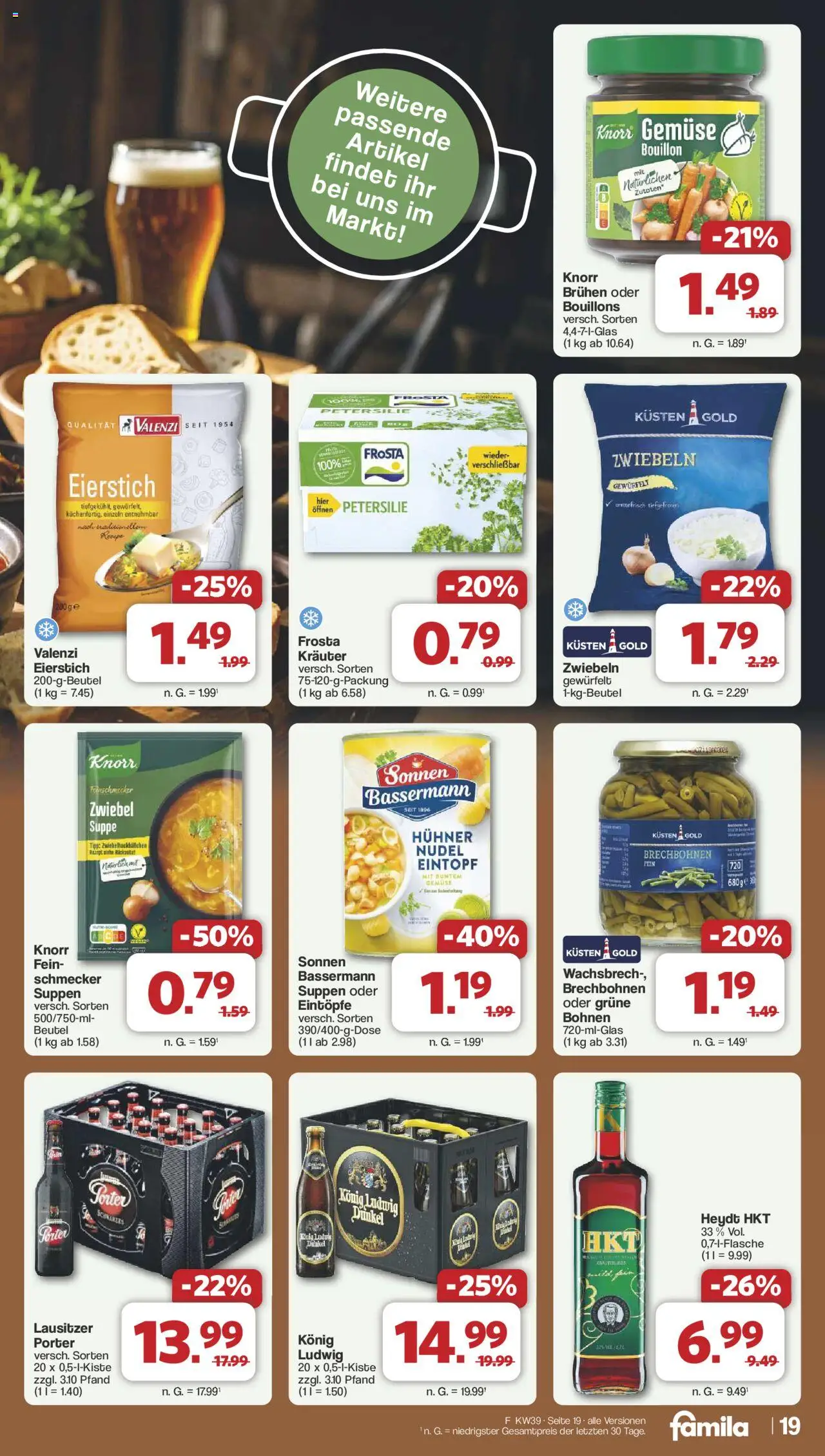 Famila Nordwest Prospekt 	 – gültig ab 22.09.2025 | Seite: 21 | Produkte: Knorr, Frosta, Zwiebeln, Petersilie
