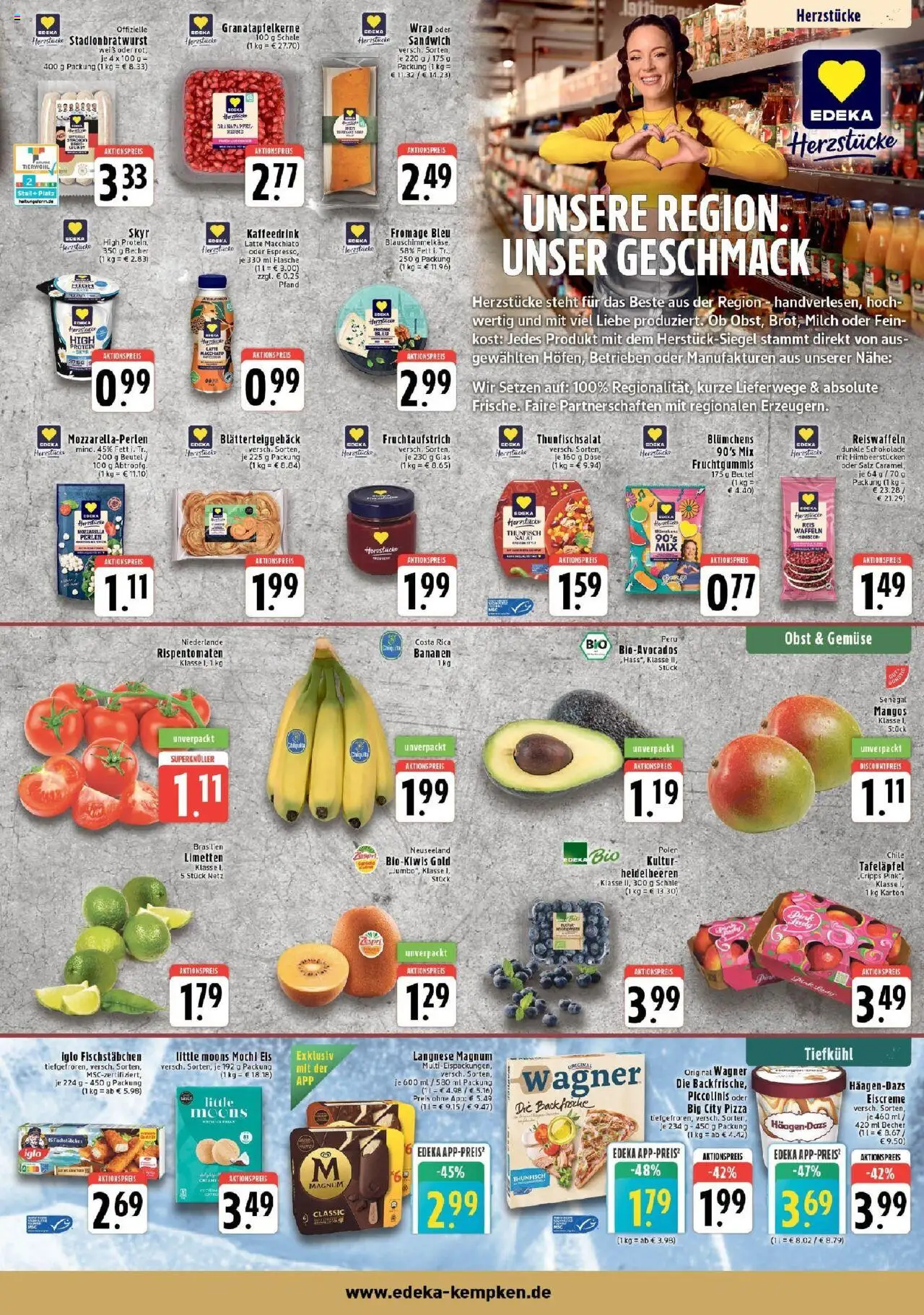 Edeka prospekt Krefeld	 - gültig ab dem 11.08.2025 | Seite: 3 | Produkte: Mozzarella, Eiscreme, Dunkle schokolade, Mochi