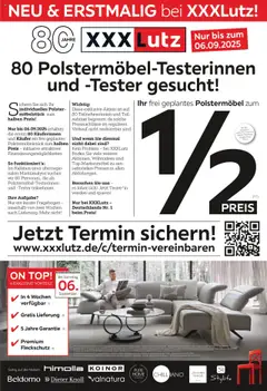 XXXL Lutz Polstermöbel-Testerinnen und -Tester gesucht! gültig ab dem 25.08.2025