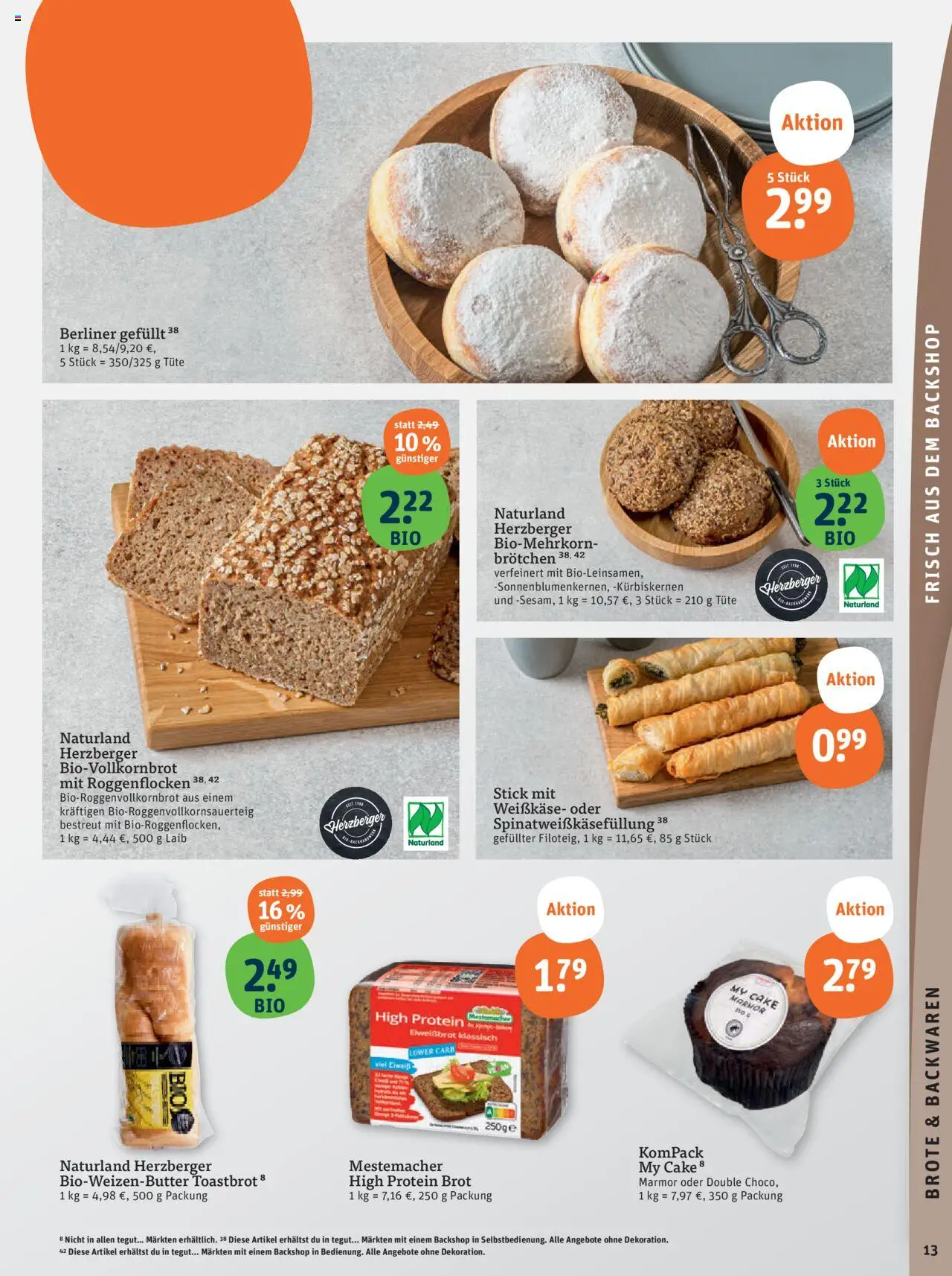 Tegut Prospekt 	 – gültig ab 25.09.2025 | Seite: 15 | Produkte: Berliner, Toastbrot, Brot