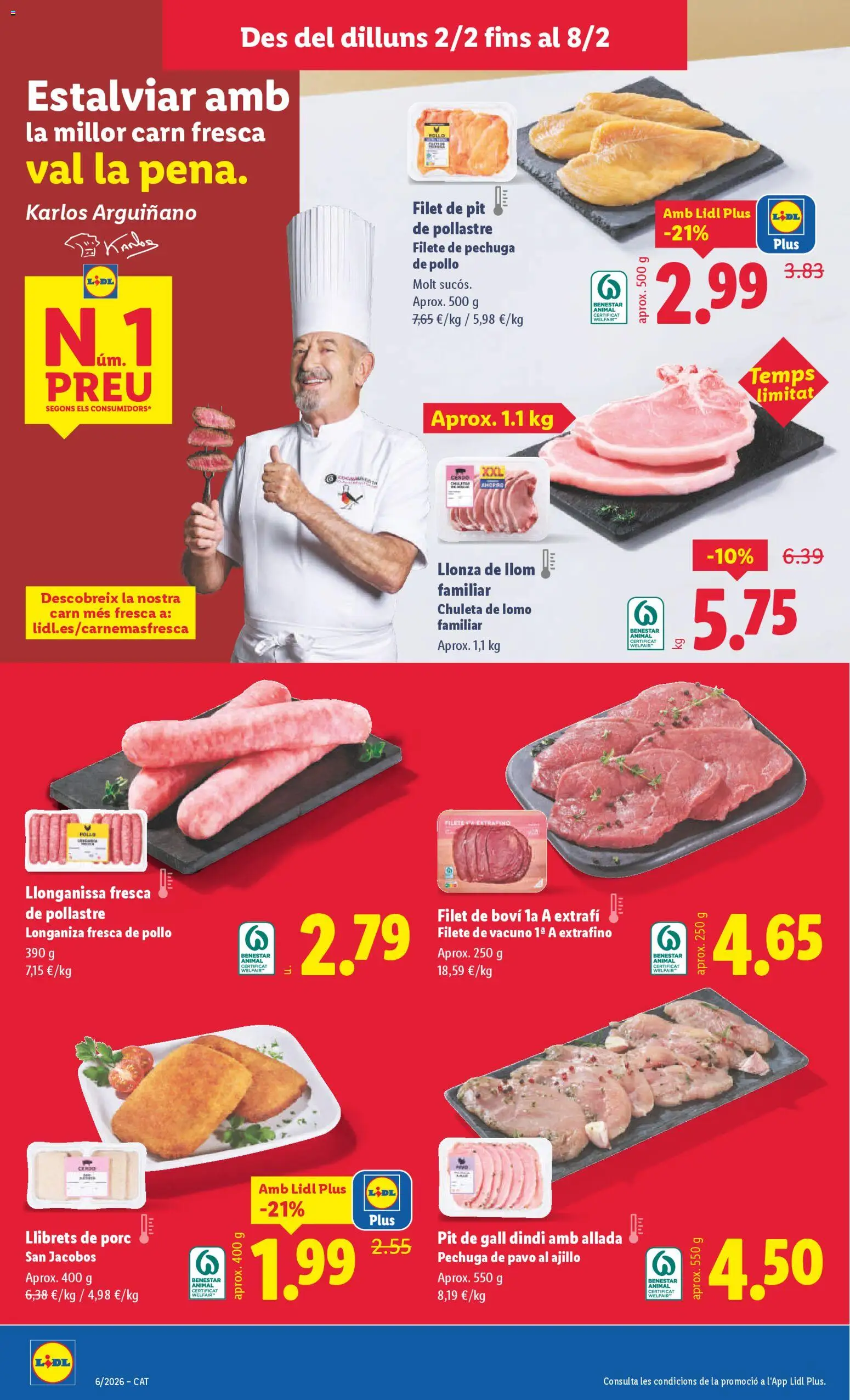 Lidl folleto │ válido desde el 02.02.2026 | Página: 4 | Productos: Longaniza, Filete