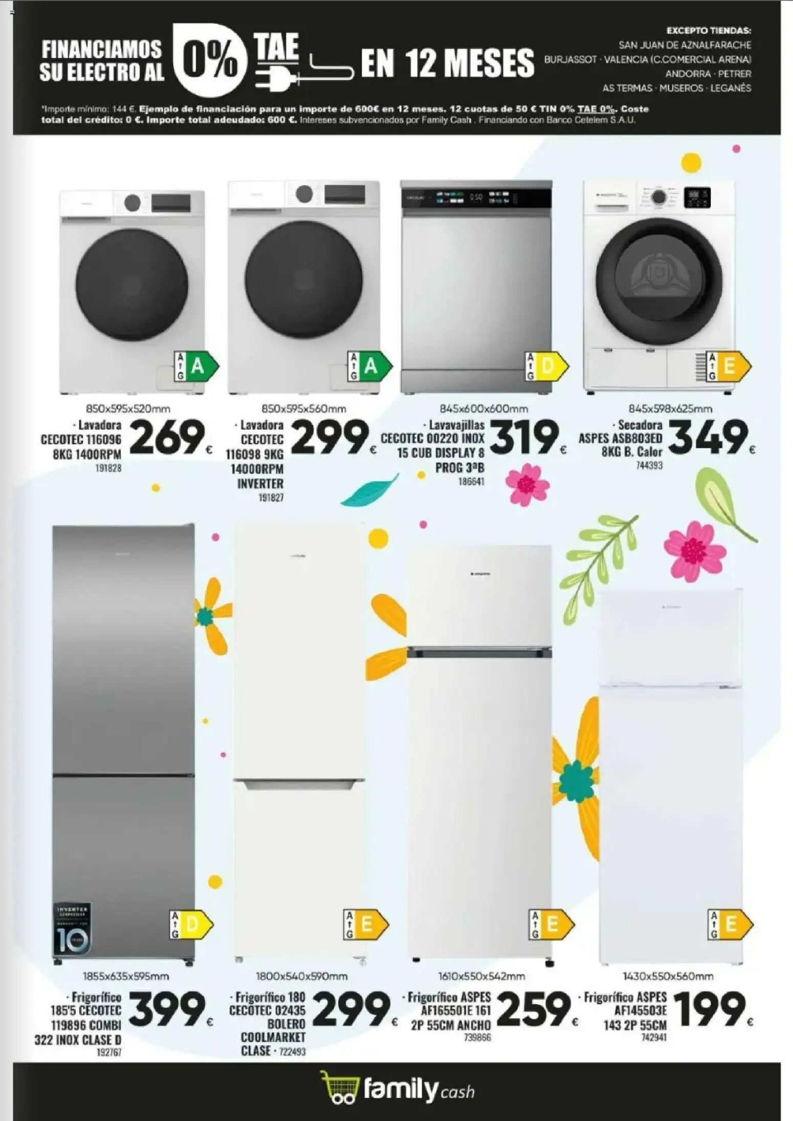 Family Cash folleto │ válido desde el 09.03.2026 | Página: 19 | Productos: Lavadora, Secadora, Lavavajillas, Combi