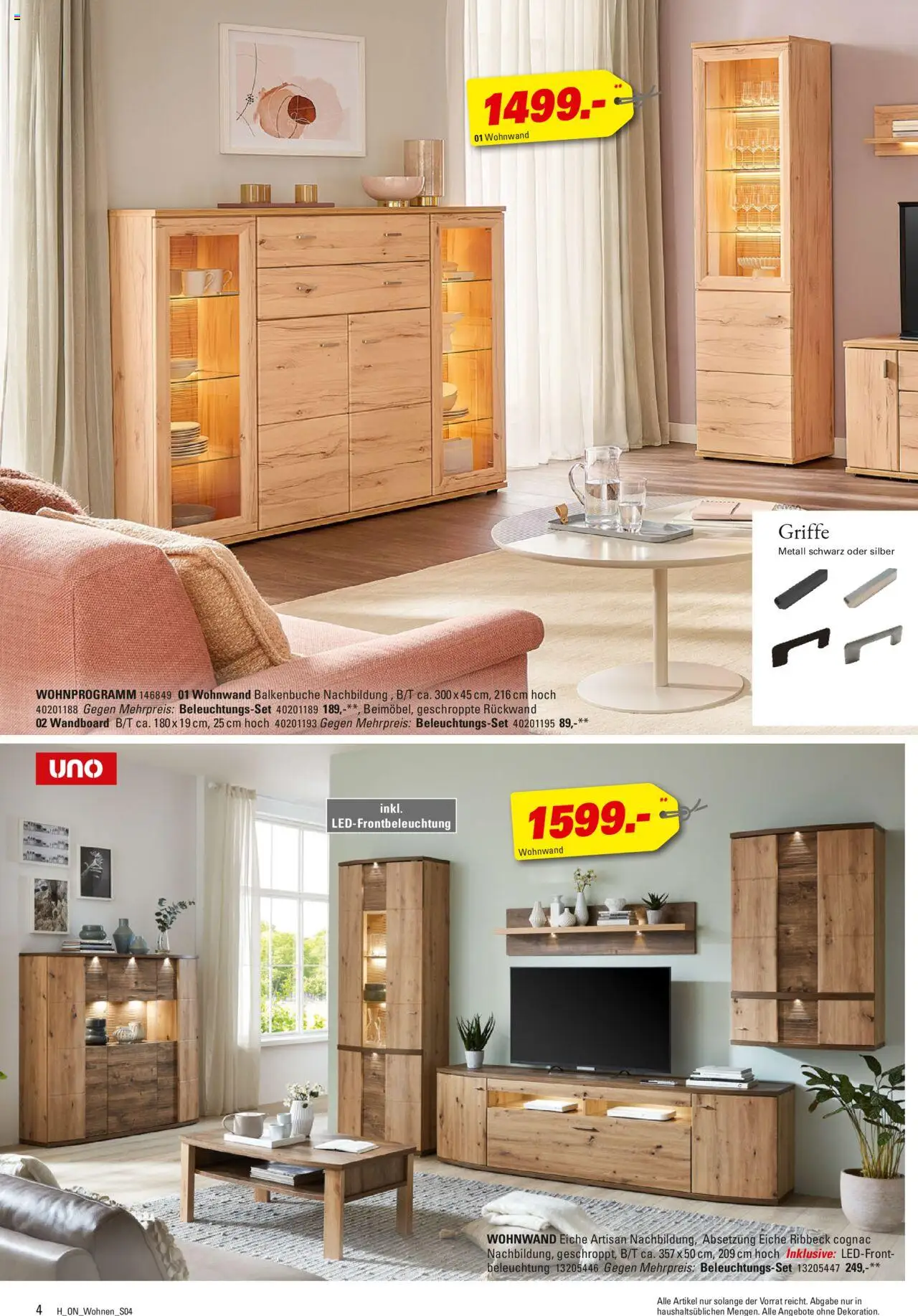 Höffner - Wohnen Spezial - gültig ab dem 13.08.2025 | Seite: 4 | Produkte: Wohnwand, Wandboard