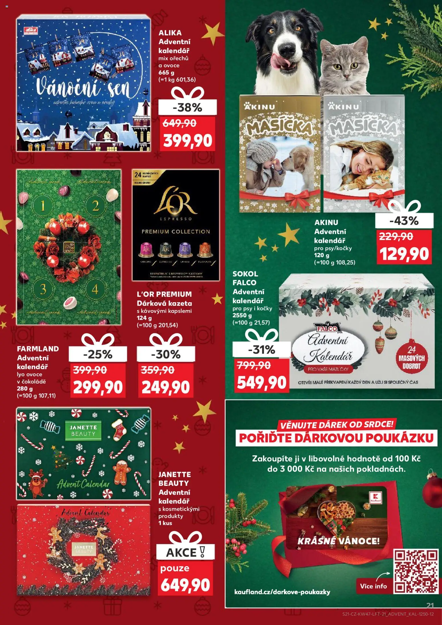 Kaufland leták - Chomutov od 19.11.2025 | Strana: 21 | Produkty: Ovoce, Mix ořechů, L'Or, Kalendář