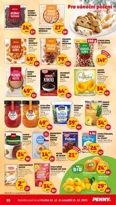 Náhled letáku Penny Market leták - Čtvrtečník od 11.12.2025 | Strana: 13 | Produkty: Ovoce, Džem, Pomeranče, Povidla